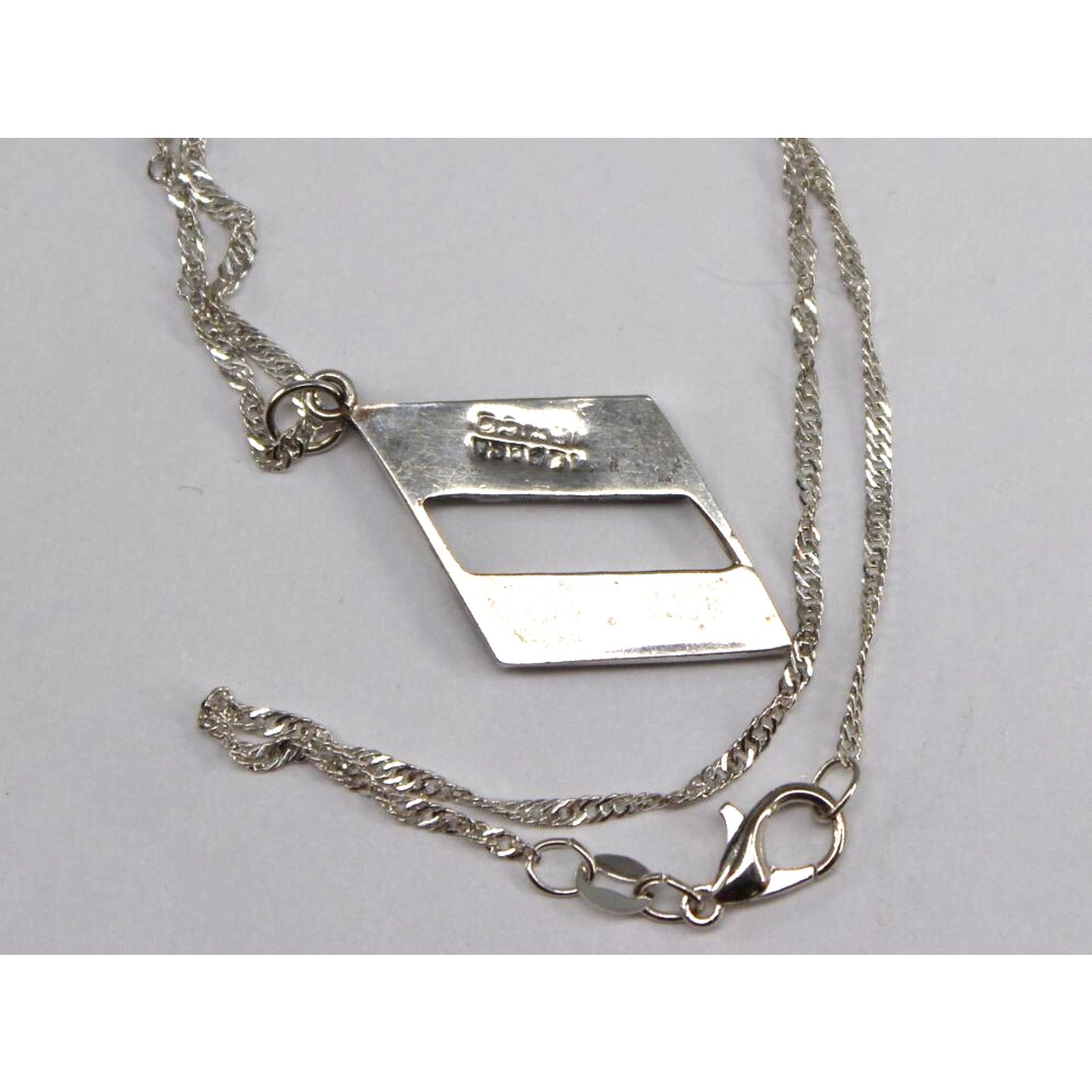Other Vintage Alpaca Mexico Pendant Necklace • Iridescent Abalone Size ONE SIZE - 2 Thumbnail