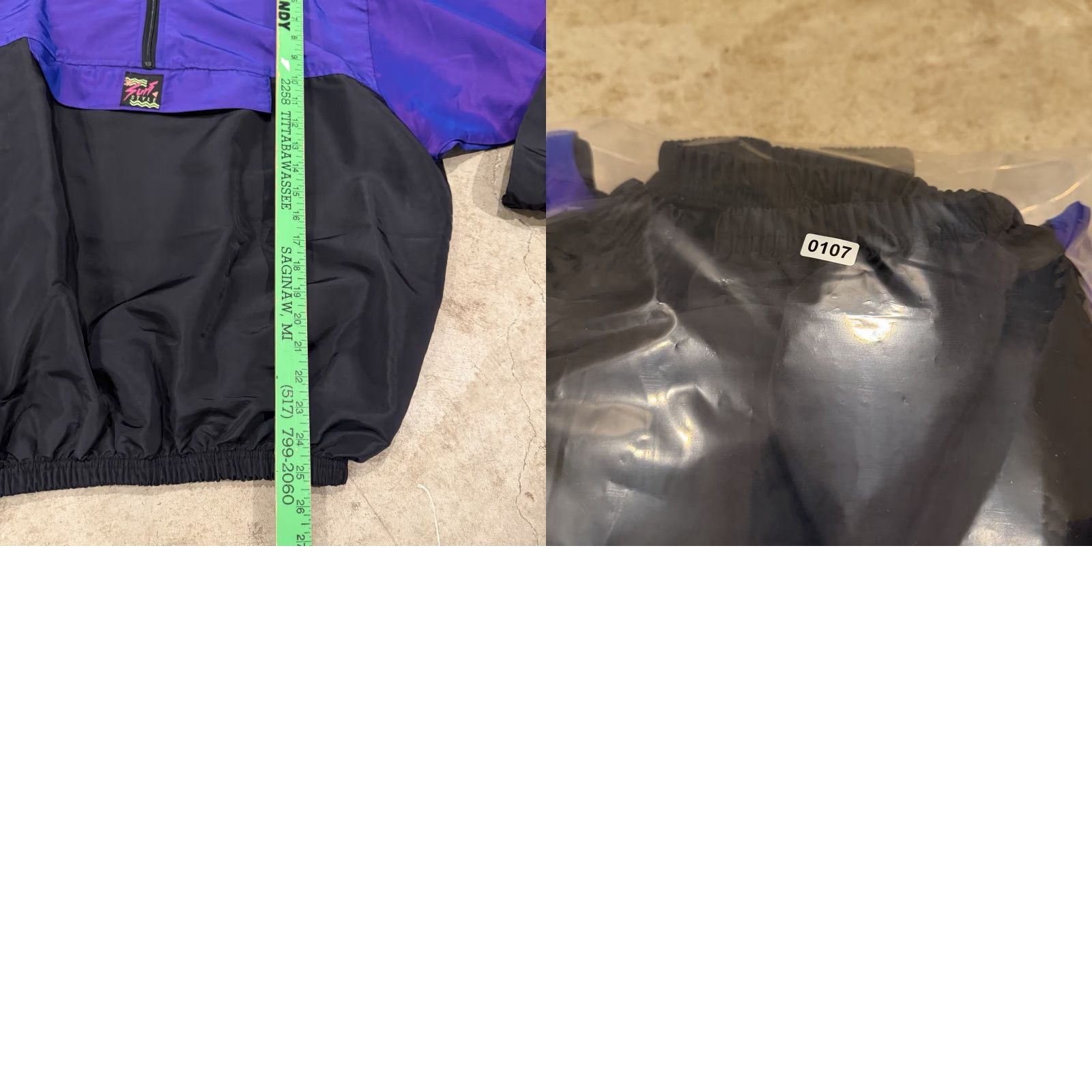 Vintage VINTAGE Surf Style Hoodie Pullover Windbreaker Jacket 1/4 Zip Purple Large Men Mens L Size US L / EU 52-54 / 3 - 8 Thumbnail