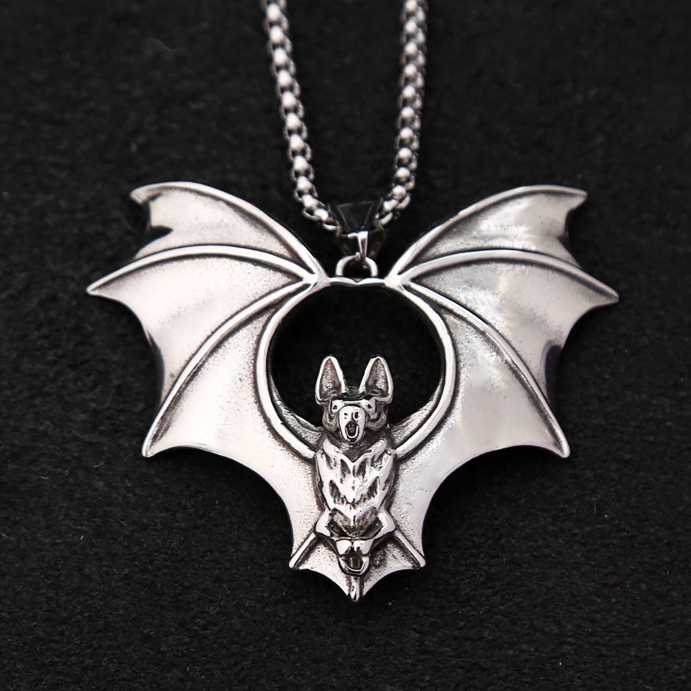 Jewelry Bat Vintage Pendant Necklace Size ONE SIZE - 3 Thumbnail
