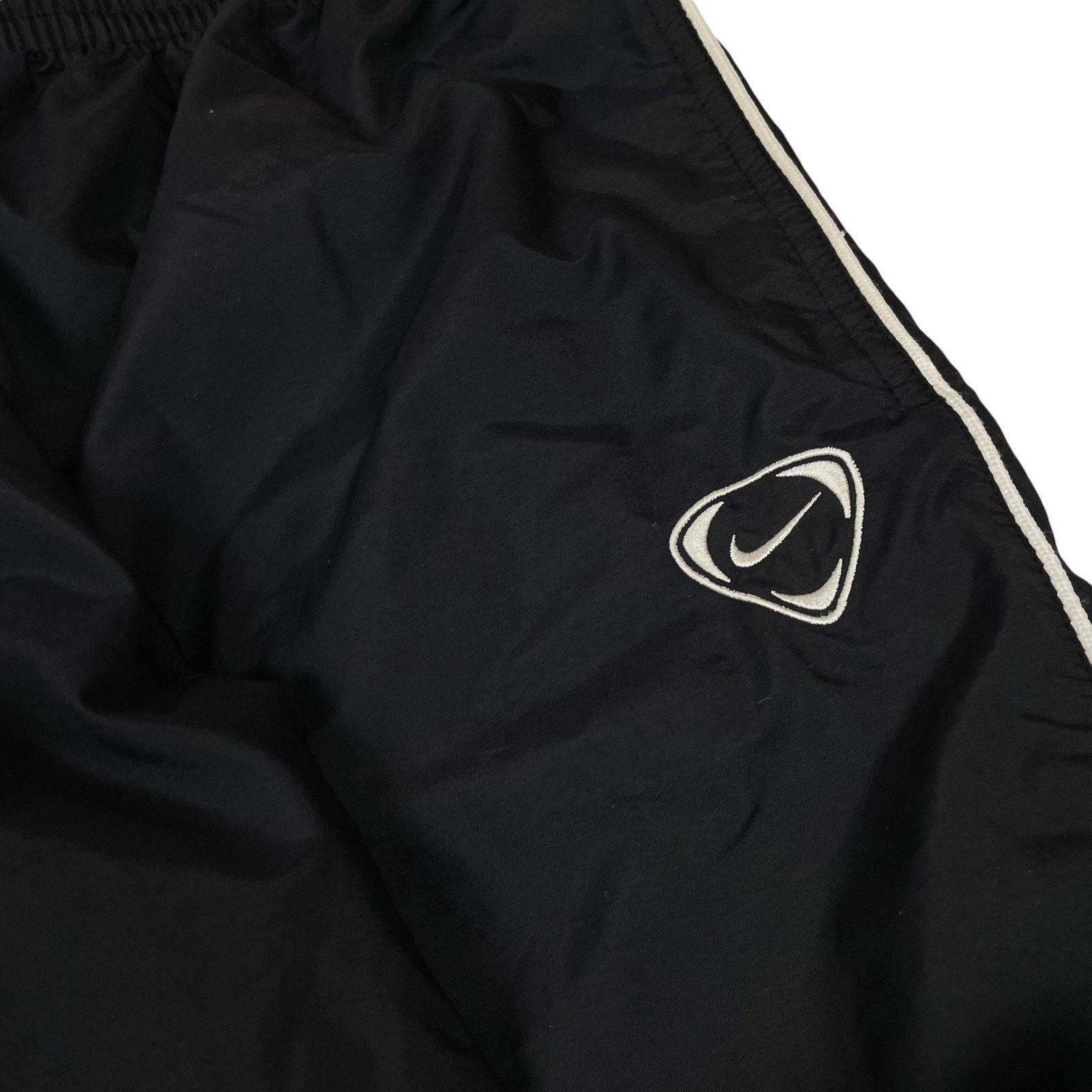 Nike × Vintage Nike Men's Black Swoosh Straight Leg High Rise Track Pant L Size US 32 / EU 48 - 3 Thumbnail