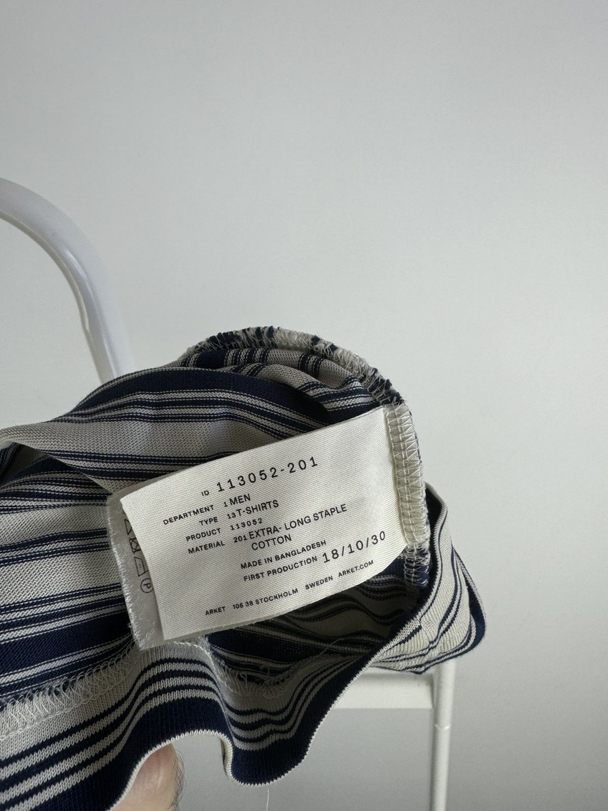 Arket × Vintage Arket Striped Tee Size US XL / EU 56 / 4 - 5 Thumbnail