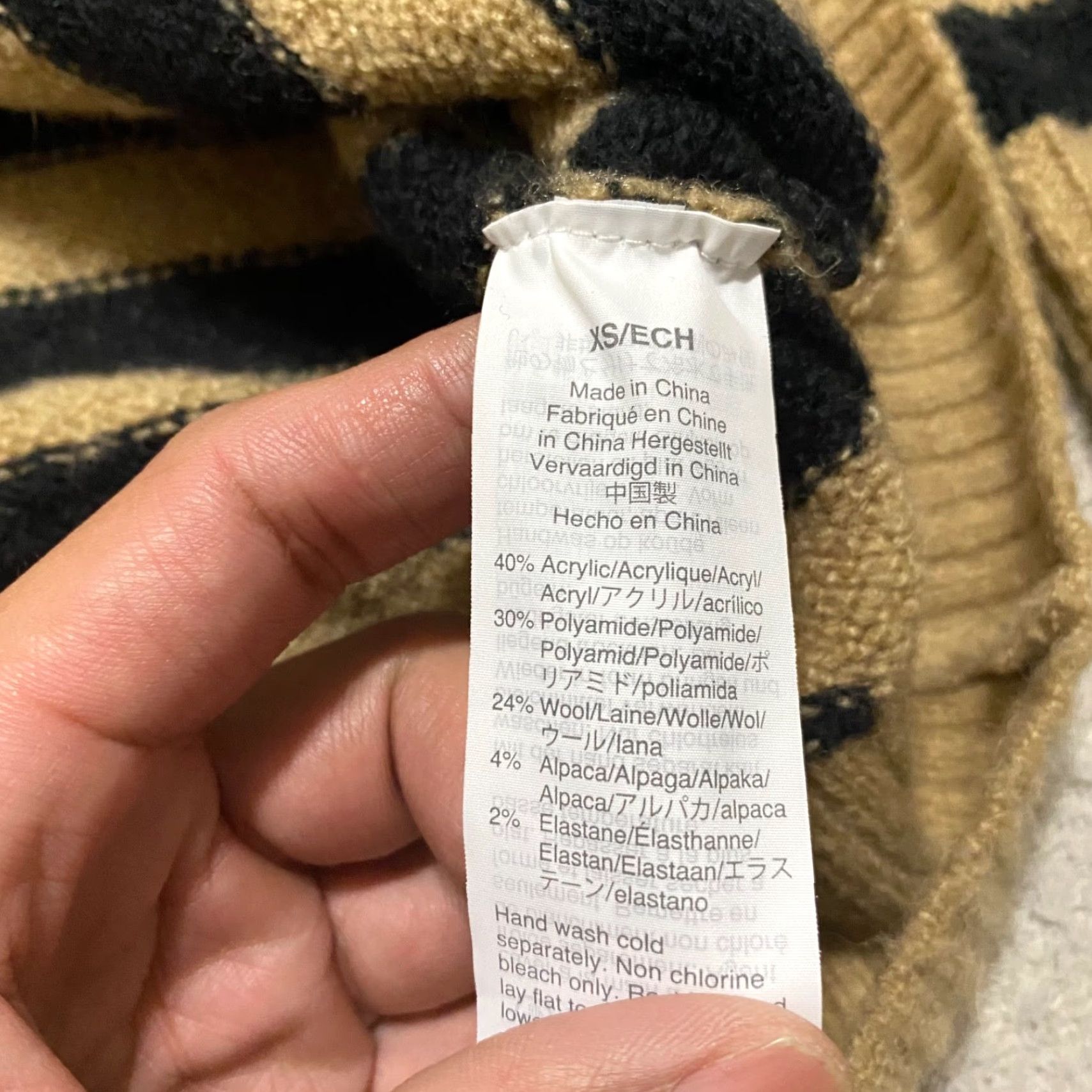 Madewell Madewell Sweater XS Womens Multicolor Striped V-Neck Pullover Wool Alpaca Knit Long Sleeve Shirt Womens, Casual, Regular Fit Size XS / US 0-2 / IT 36-38 - 6 Thumbnail