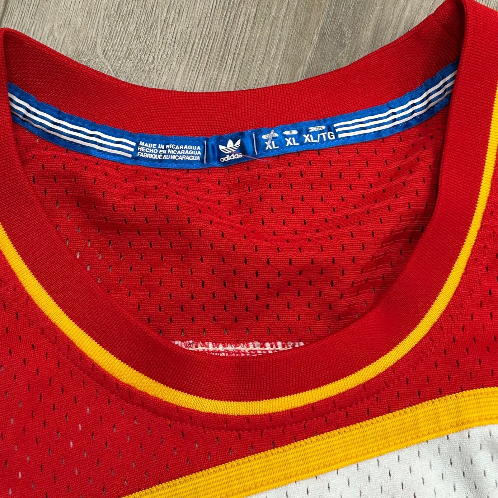 Adidas Atlanta Hawks Spud Webb 1986-87 Red Mitchell Ness Jersey XL Size US XL / EU 56 / 4 - 5 Thumbnail