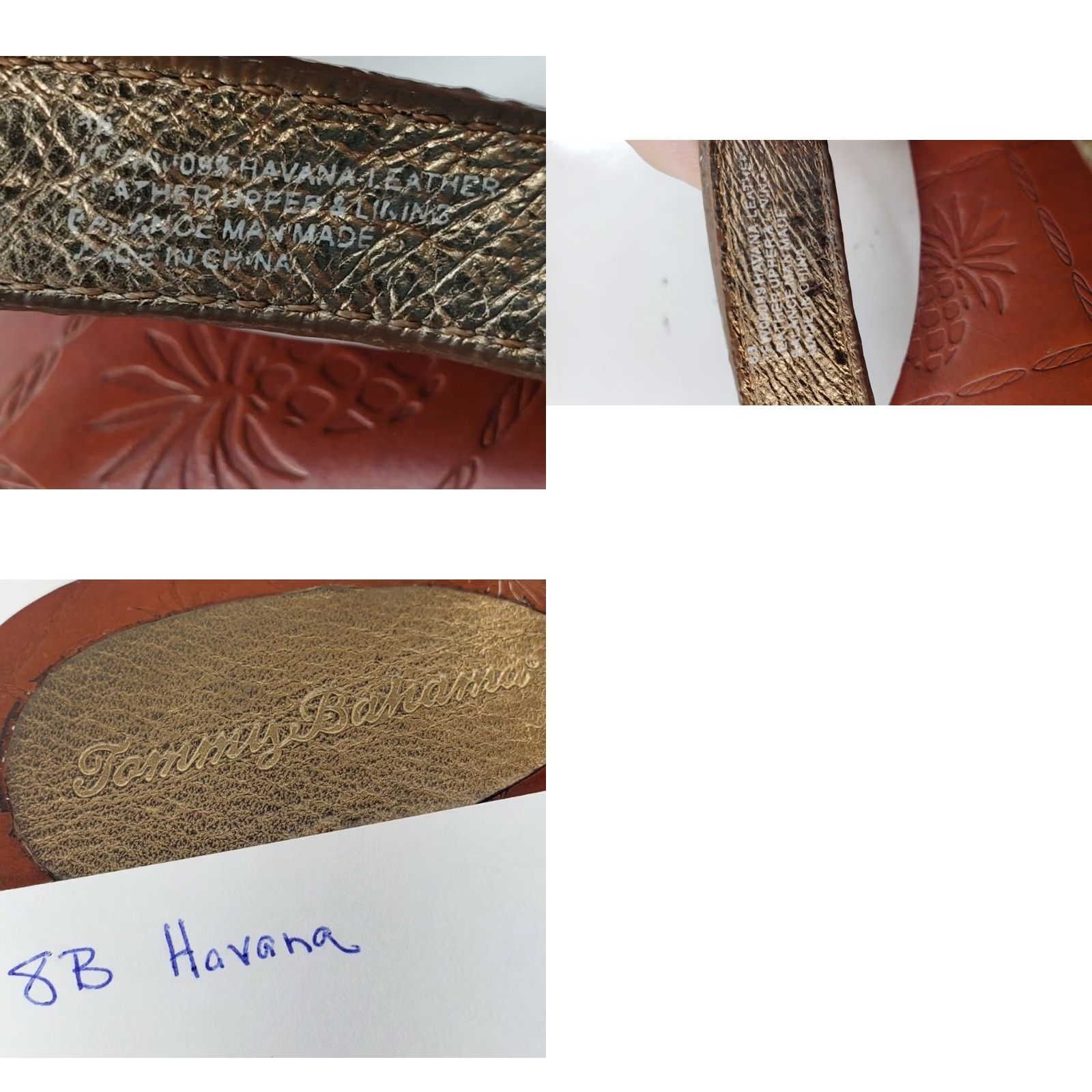 Tommy Bahama Tommy Bahama Havana Women’s 8B Gold Flat Sandal Leather Flip Flop Leather Footbed M Upper Gold Ornament Upfront Coastal Casual Relax --------------- Size US 8 / IT 38 - 8 Thumbnail