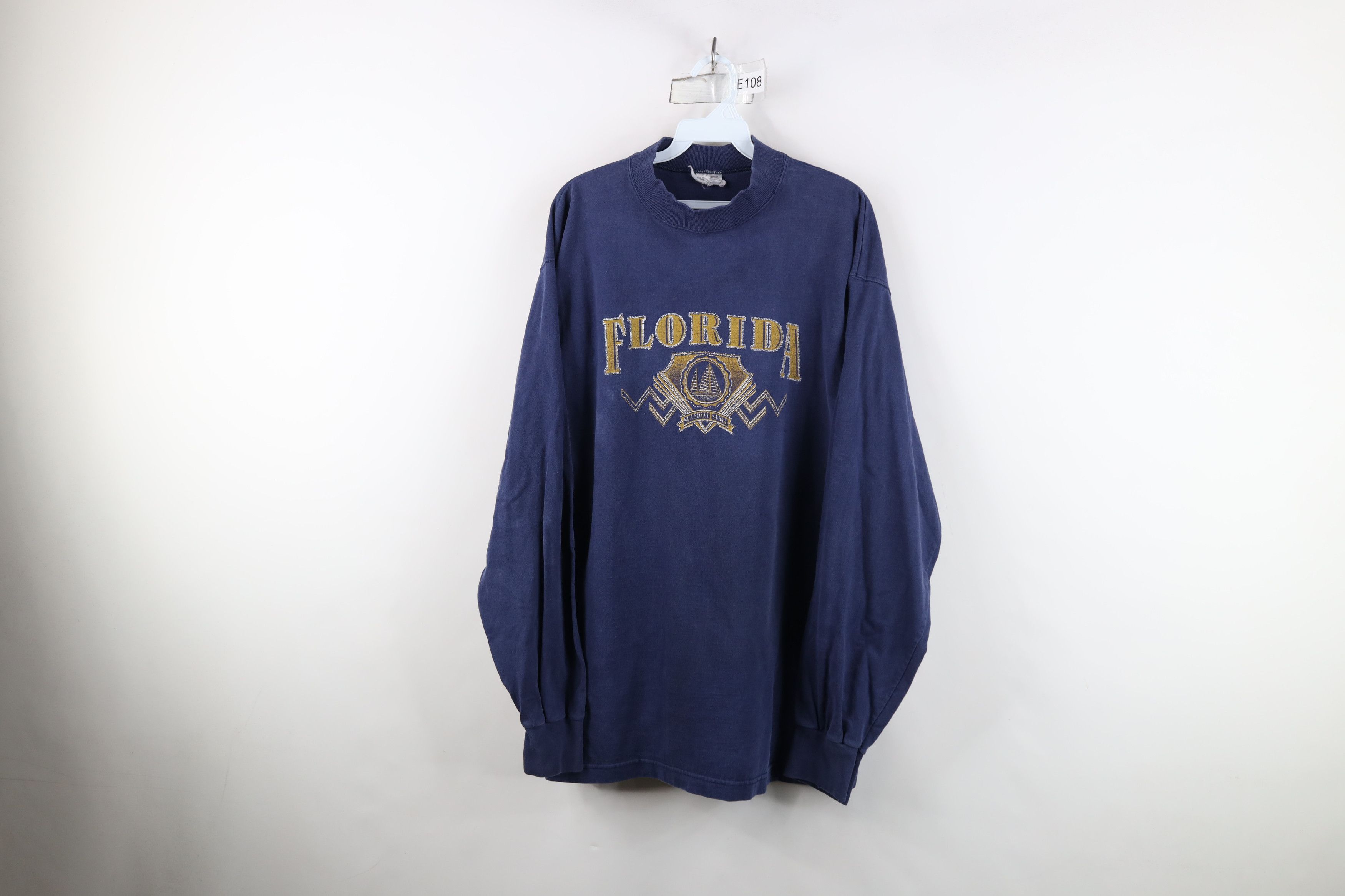 Vintage Vintage 90s Streetwear Mock Neck Long Sleeve T-Shirt USA Size US XL / EU 56 / 4 - 1 Thumbnail