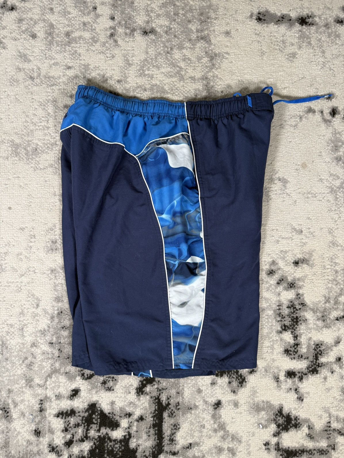 Nike Y2K Style Nike Navy Blue Flame Printed Board Shorts Size US 34 / EU 50 - 4 Thumbnail