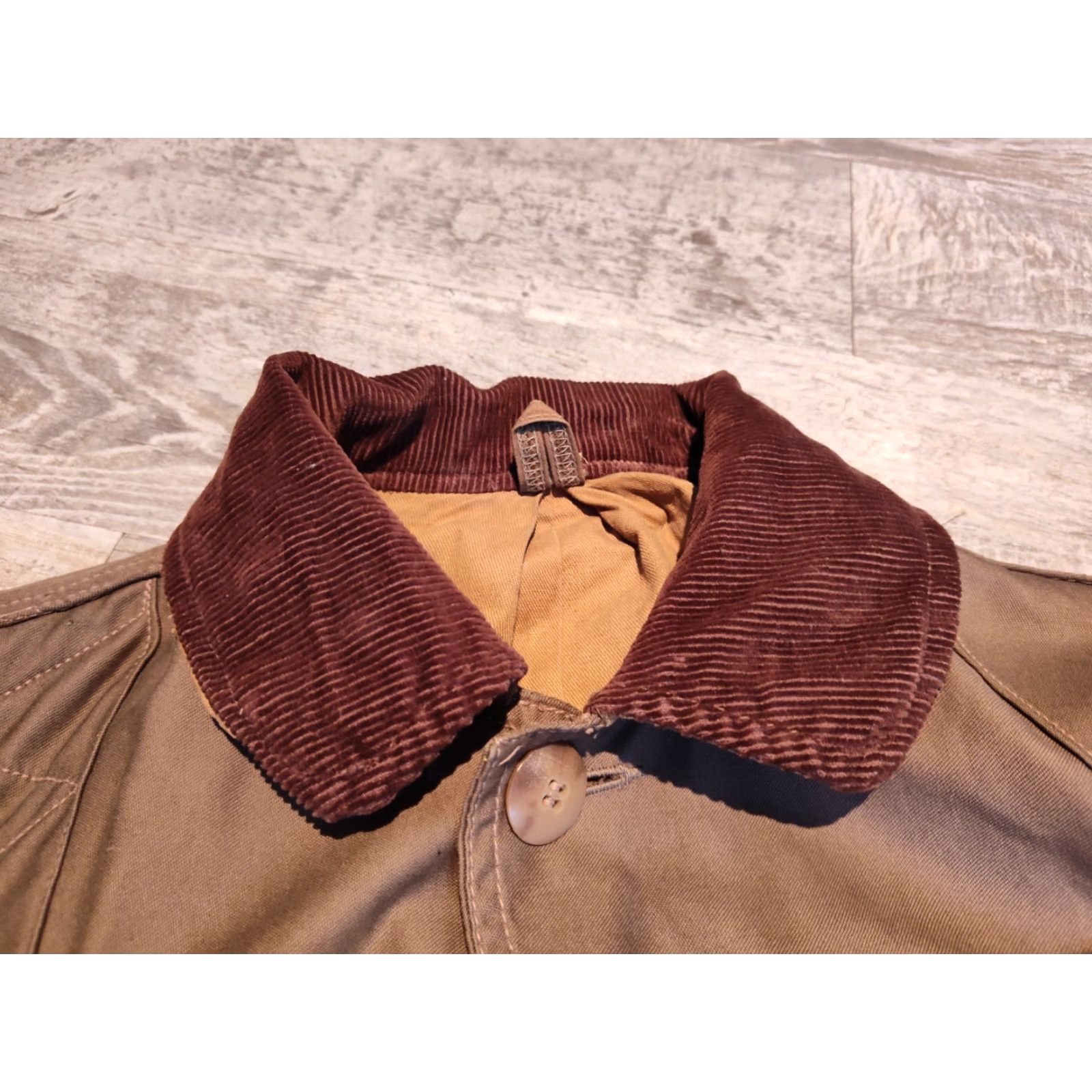 Vintage VINTAGE American Field Chore Jacket Workwear 1940s Brown Cotton M/L? Mens Size US M / EU 48-50 / 2 - 6 Thumbnail