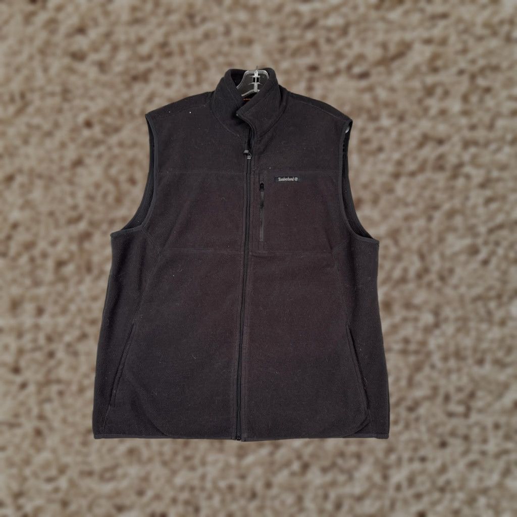 Timberland Timberland Vest Mens Large Black Fleece Zip Front Outdoor Pockets Size US L / EU 52-54 / 3 - 1 Thumbnail