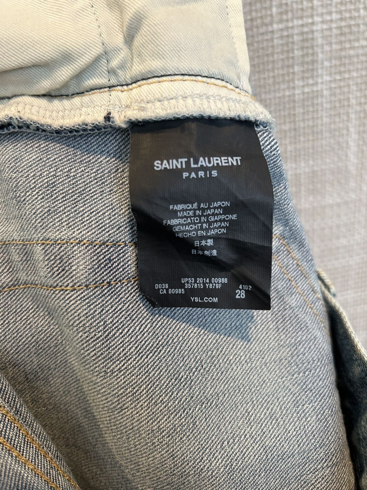 Saint Laurent Paris Saint Laurent Paris Hedi Slimane 2014 Crash Stonewashed Size US 31 - 4 Thumbnail