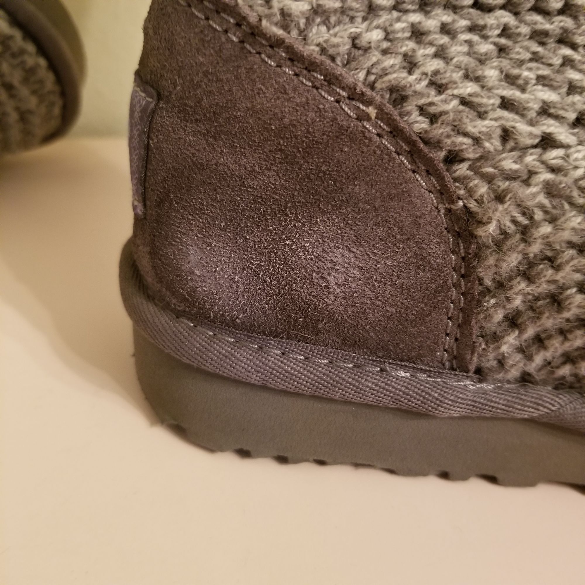 Ugg Ugg 7 Gray PURL CARDY Knit Winter Boots Fold Over Slouch Con Size US 7 / IT 37 - 8 Thumbnail