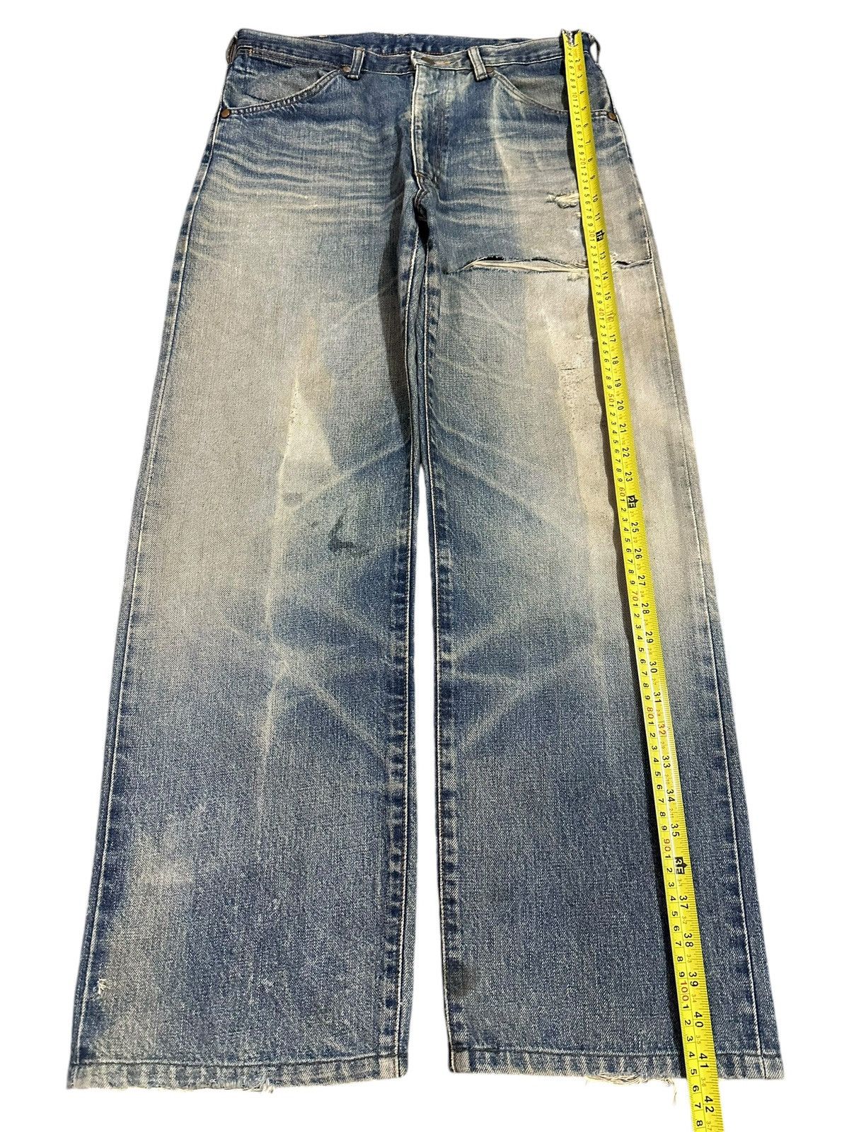 Wrangler Vintage 90s Wrangler Faded Bleached Distressed Baggy Jeans Size US 32 / EU 48 - 12 Thumbnail