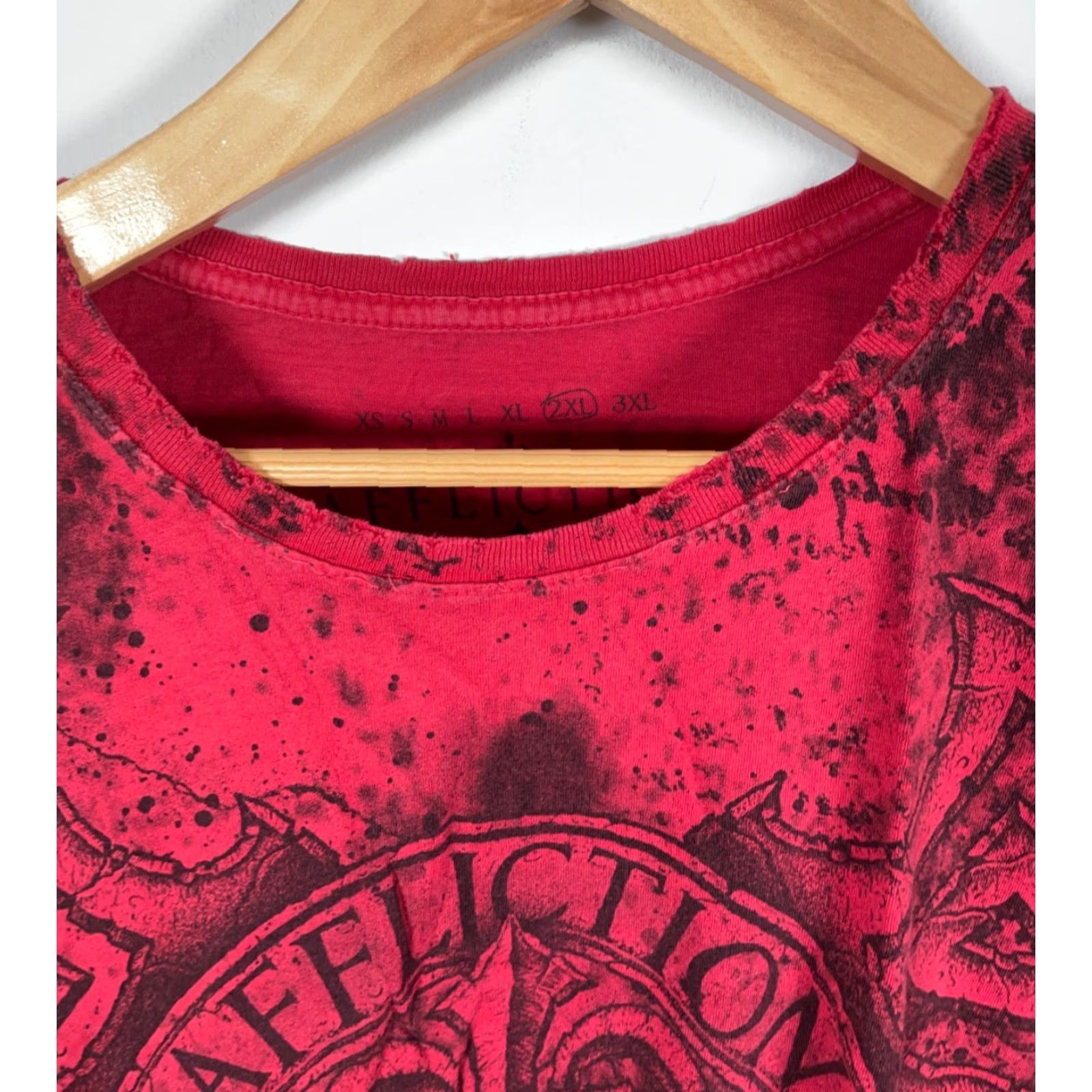 Affliction VINTAGE Affliction T-Shirt Men's 2XL Red Black Day of Reckoning 2009 UFC Size US XXL / EU 58 / 5 - 7 Thumbnail