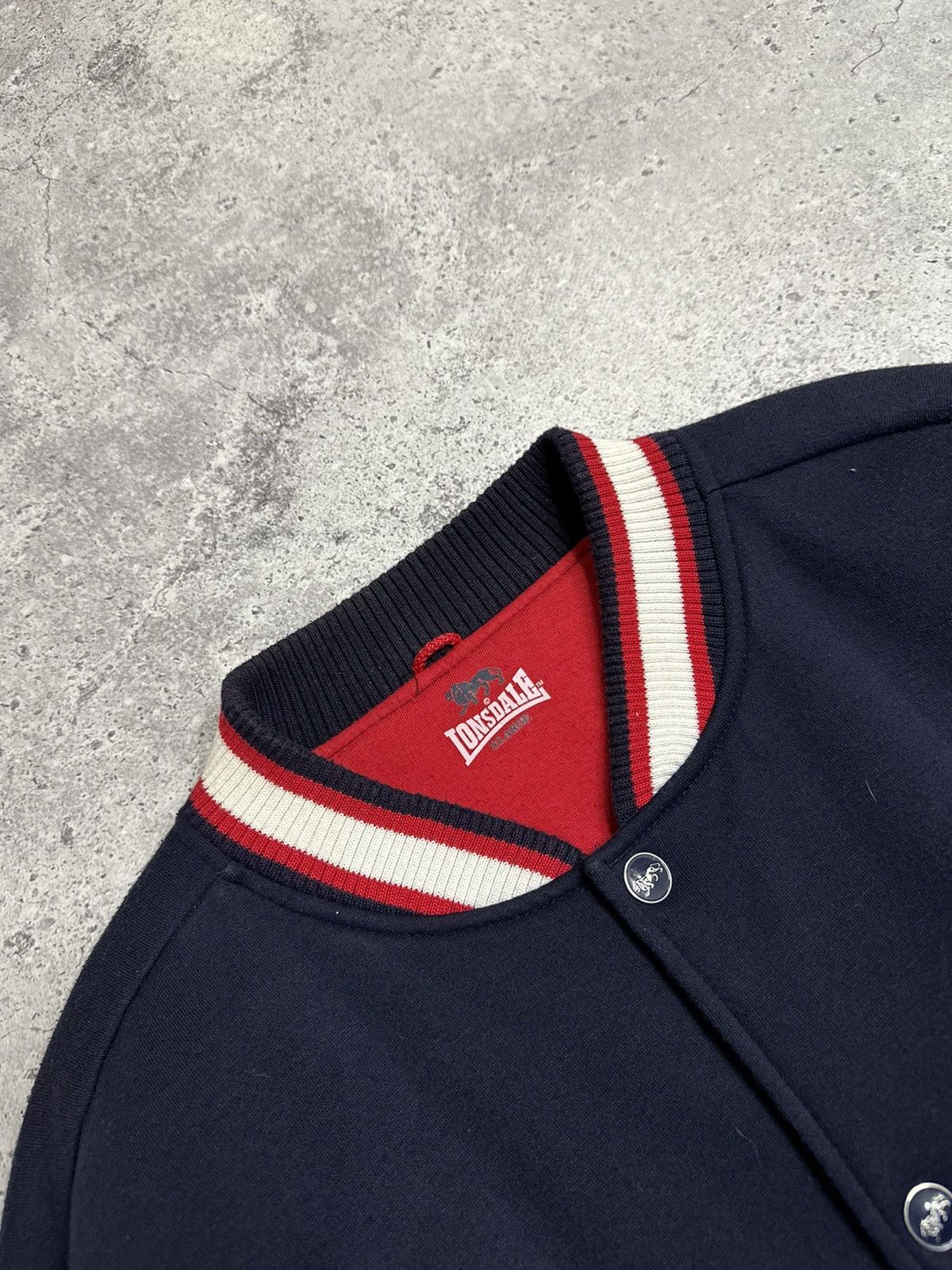 Lonsdale Lonsdale England Big Embroidered Logo Navy Bomber Jacket Size US XL / EU 56 / 4 - 10 Thumbnail