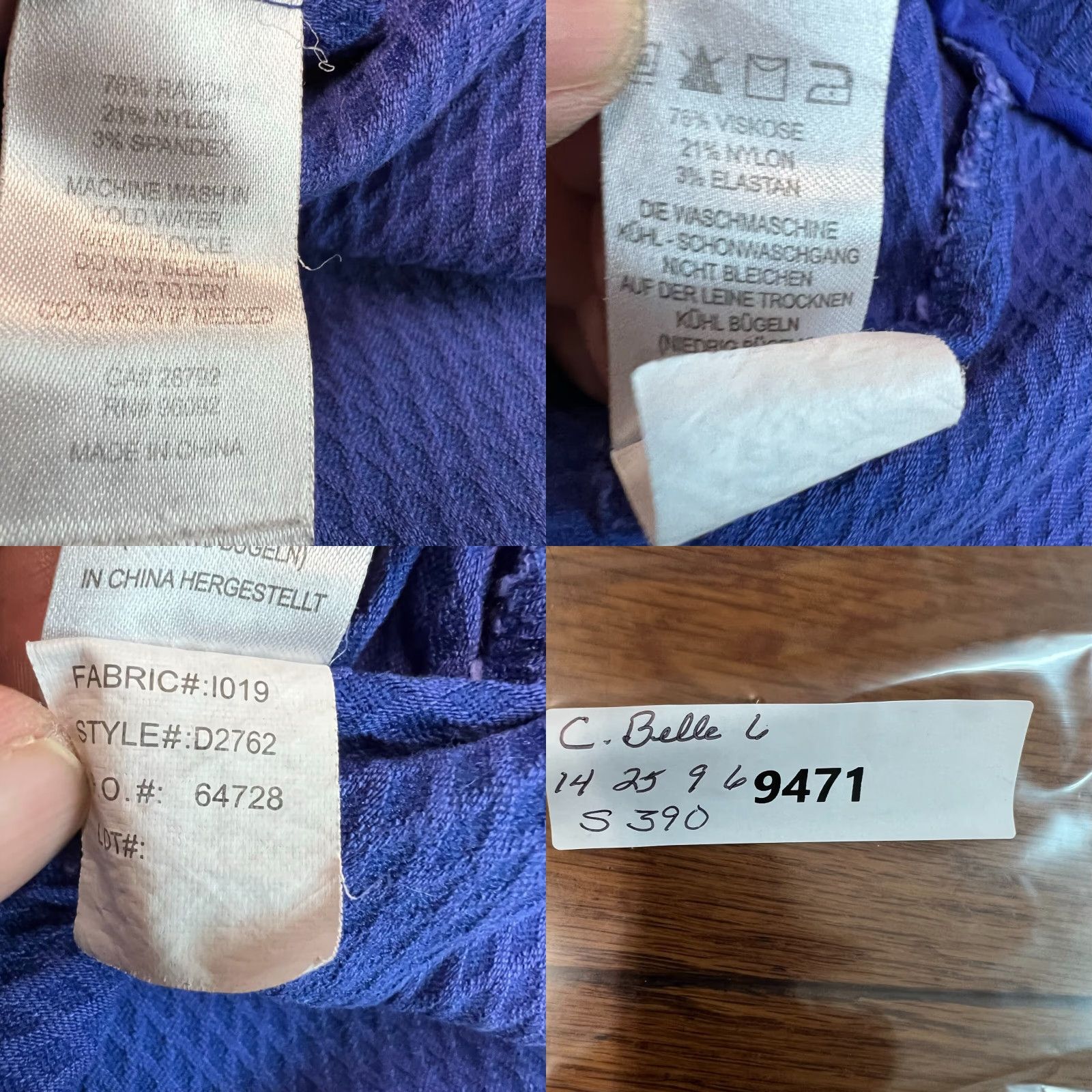 Vintage Carolina Belle Montreal Waffle Print Legging Pants Women's Blue Size 6 28X25 Size 28" / US 6 / IT 42 - 8 Thumbnail