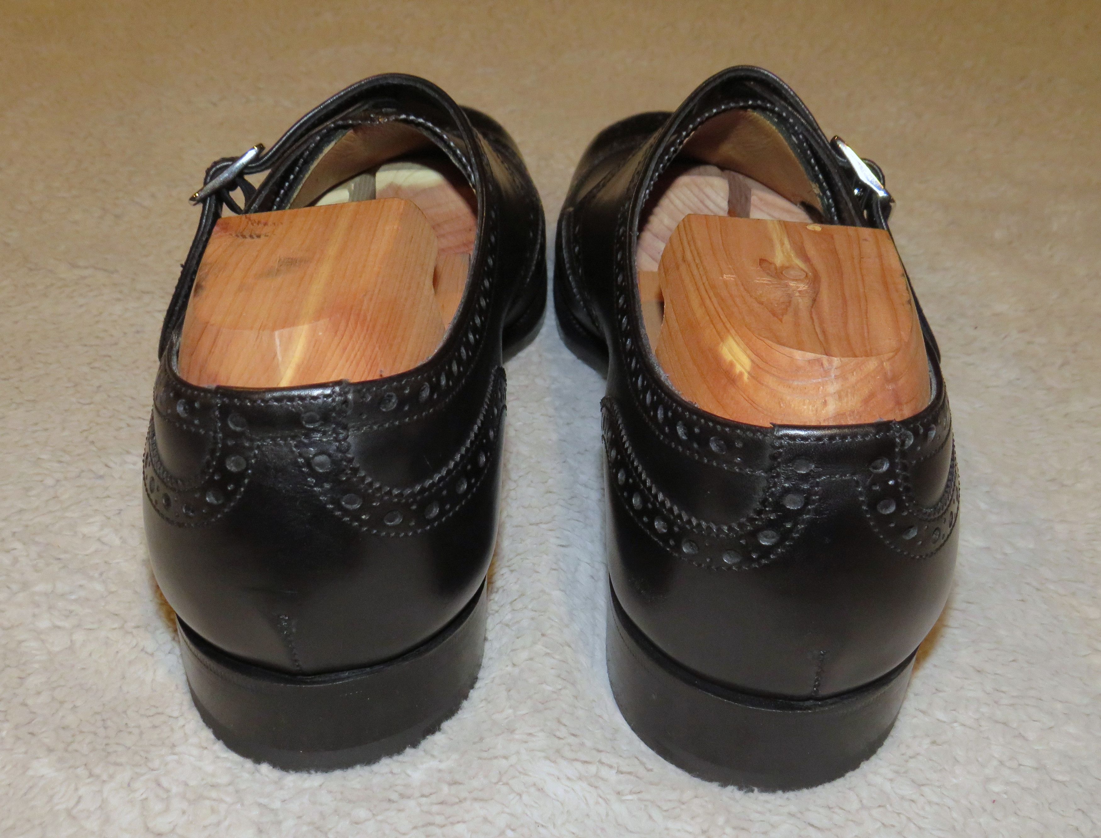 Edward Green Hove Black Calf Leather Balmoral Monk Straps 8D NWB Size US 8 / EU 41 - 7 Thumbnail