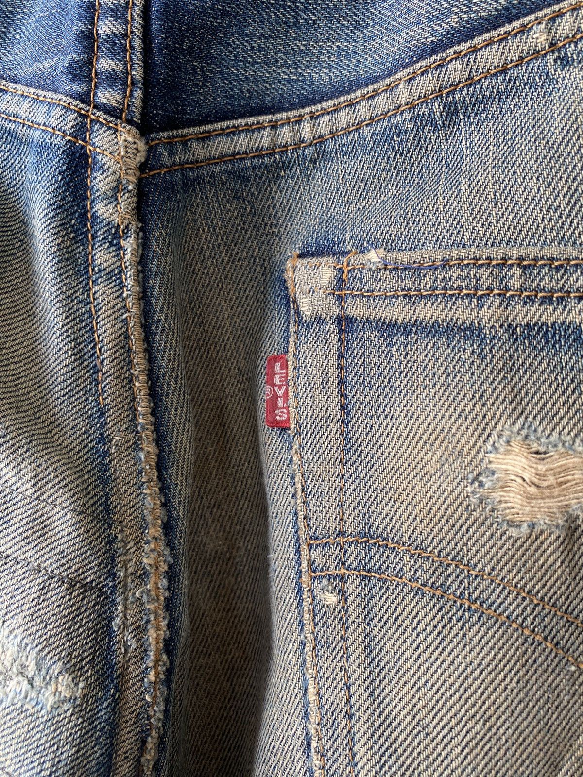 Levi's Vintage Levi’s 502XX Selvedge Rusty Distressed Denim Size US 33 - 17 Thumbnail