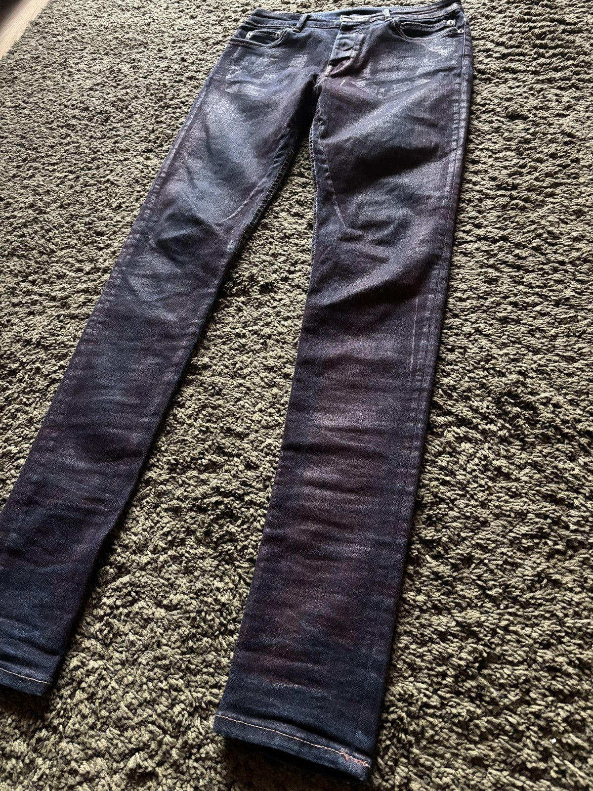 Rick Owens Drkshdw AW19 Rick Owens Drkshdw “Larry” Cherry Wax Detroit Cut Jeans Size US 28 / EU 44 - 3 Thumbnail