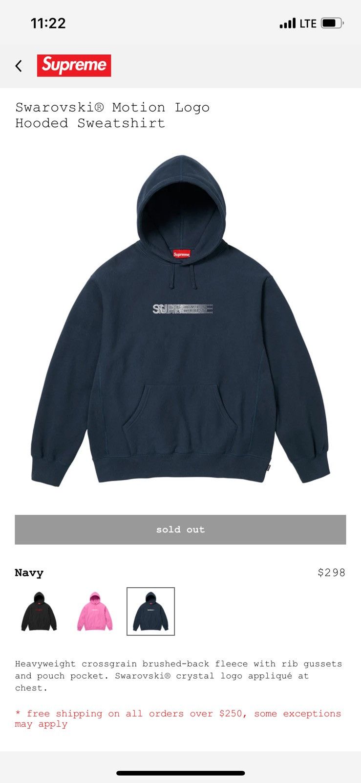 Supreme Swarovski Hoodie | Grailed