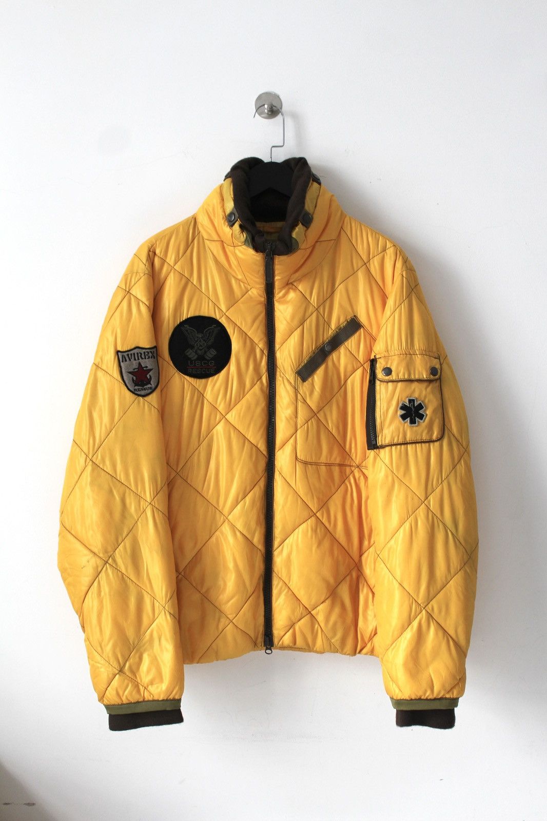 Avirex 2000S AVIREX USCG AF-75 QUILTED RESCUE JACKET – YELLOW Size US XL / EU 56 / 4 - 1 Thumbnail