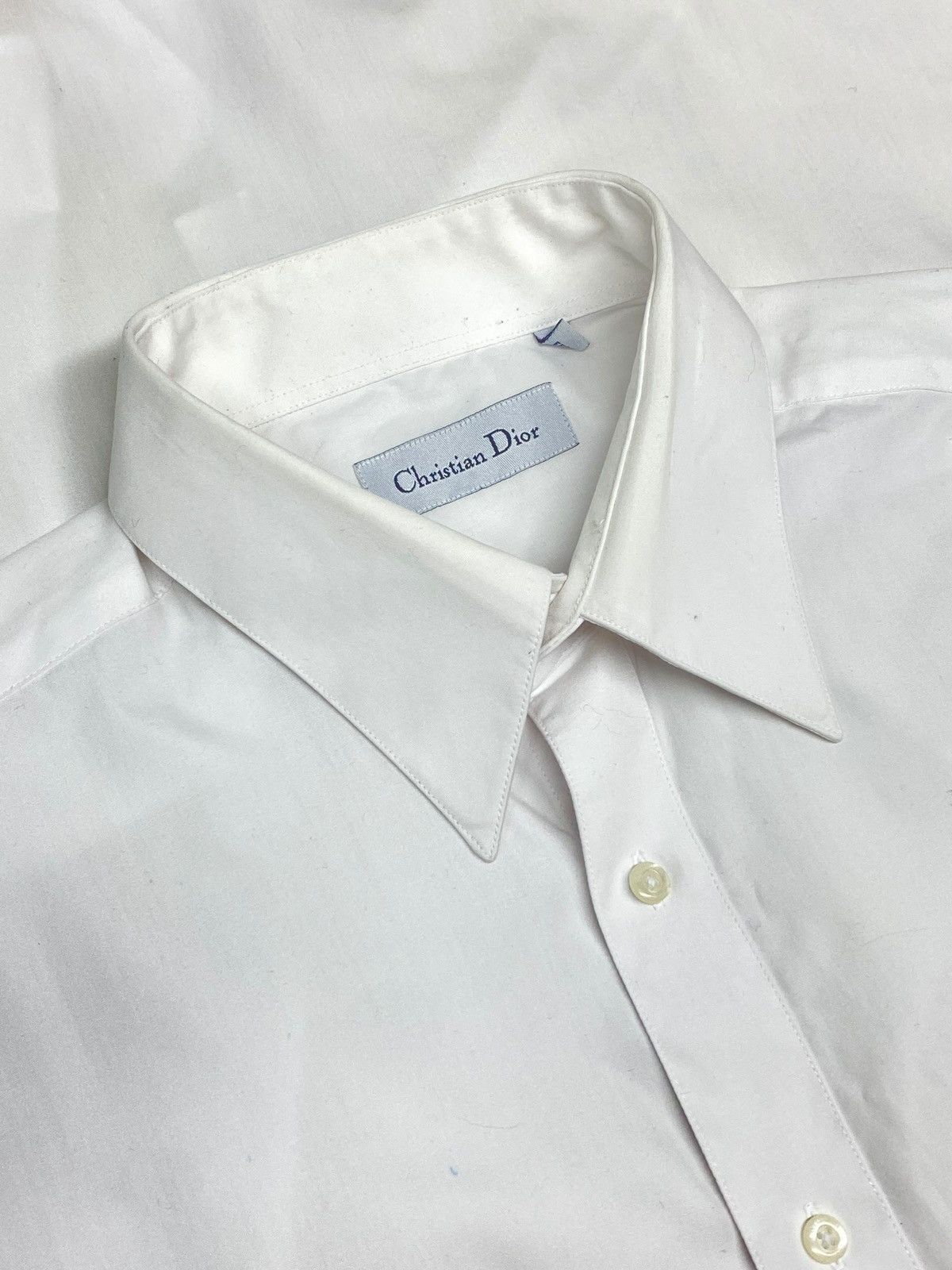 Christian Dior Monsieur 🔥 90s DIOR COTTON SHIRT MINIMAL EMBROIDERED LOGO ESSENTIAL Size US L / EU 52-54 / 3 - 10 Thumbnail