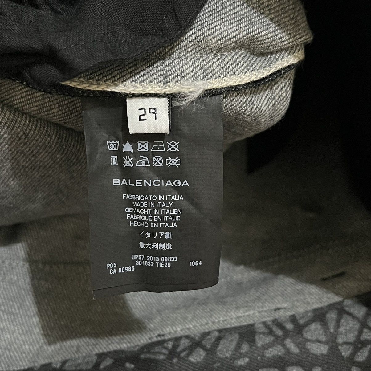Balenciaga Balenciaga SS13 Scribble Denim Pants Size US 31 - 5 Thumbnail
