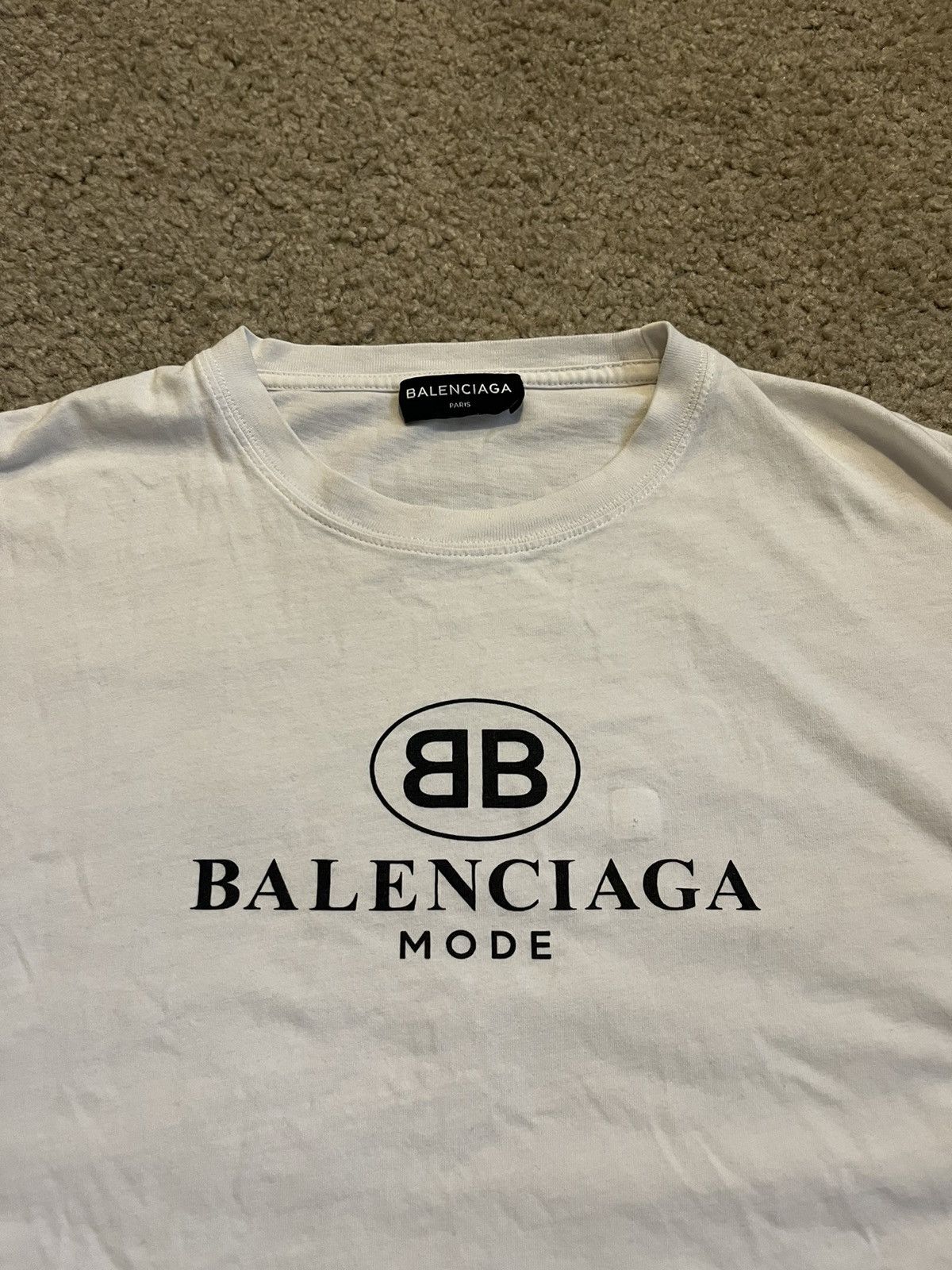 Balenciaga mode white t shirt on sale