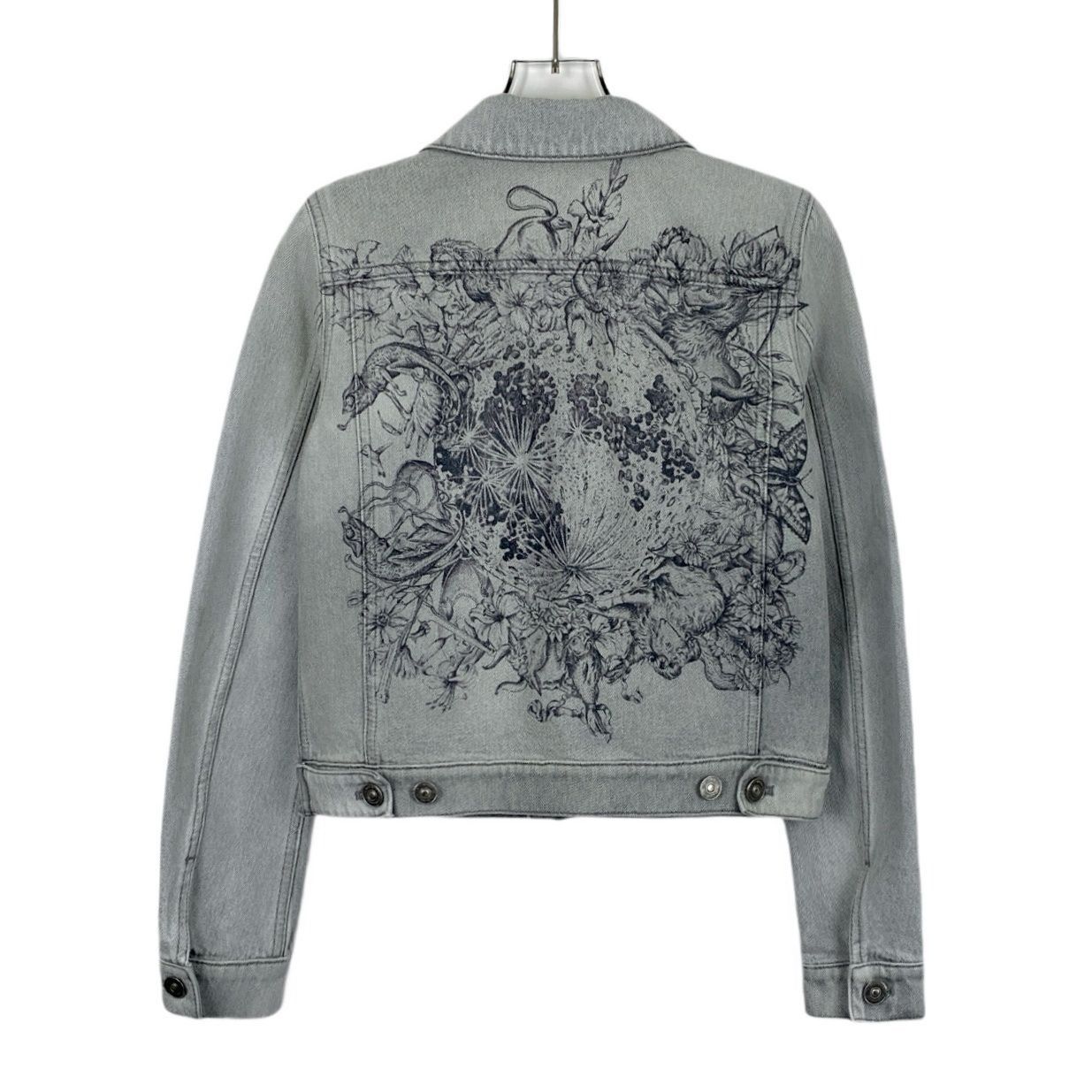 Dior Christian Dior Gray-White Animal Jungle Print Cotton Collar Size XS / US 0-2 / IT 36-38 - 8 Thumbnail
