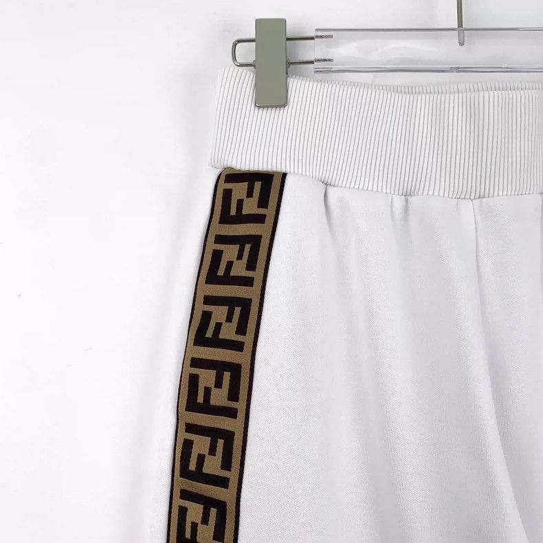 Fendi Fendi Logo Casual Jogger Pants in White Size 39" - 3 Thumbnail