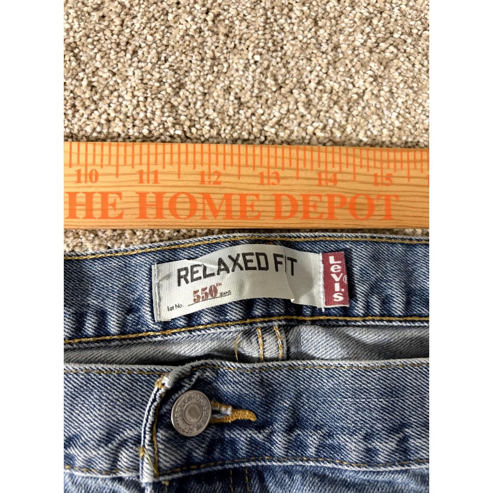 Levi's Levi'S 550 Relaxed Fit Jeans Men Light Wash Blue Denim Pants Size US 36 / EU 52 - 5 Thumbnail