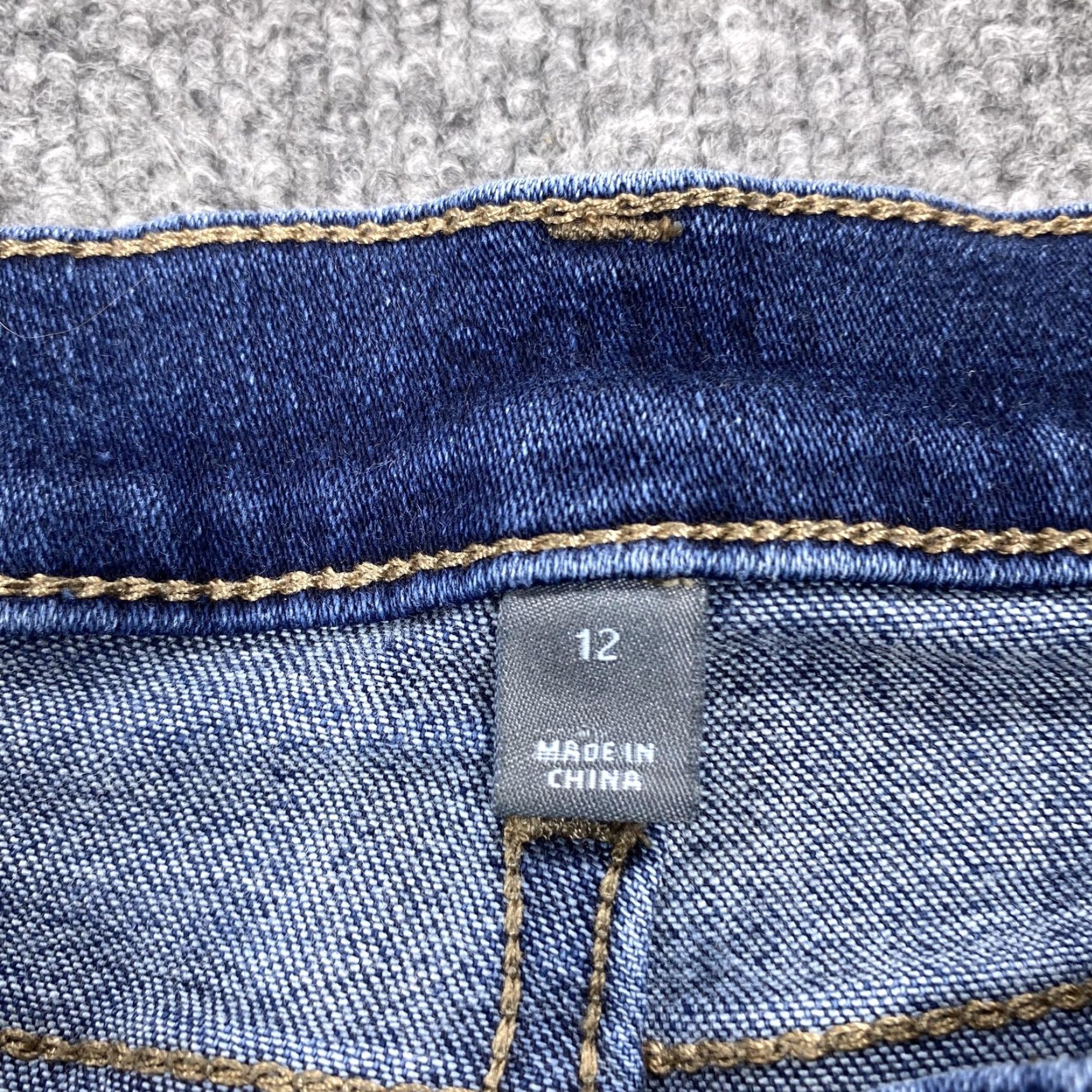 Vintage New York & Company Jeans Womens 12 Blue Mid Rise Med Wash Skinny Stretch Denim Jeans Size 34" / US 12 / IT 48 - 3 Thumbnail