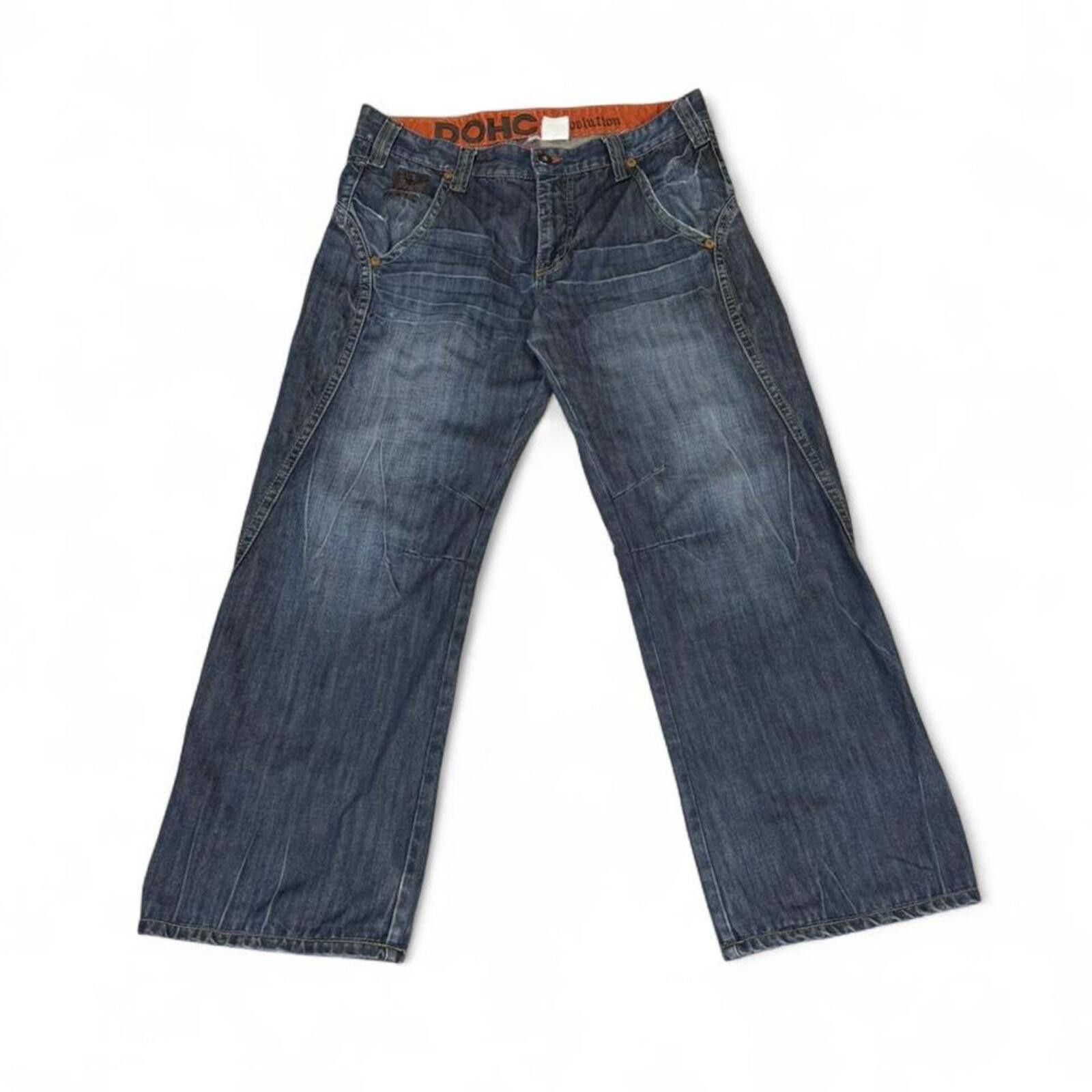Other Vintage y2k DOHC revolution unique design denim jeans Size 35" - 1 Thumbnail