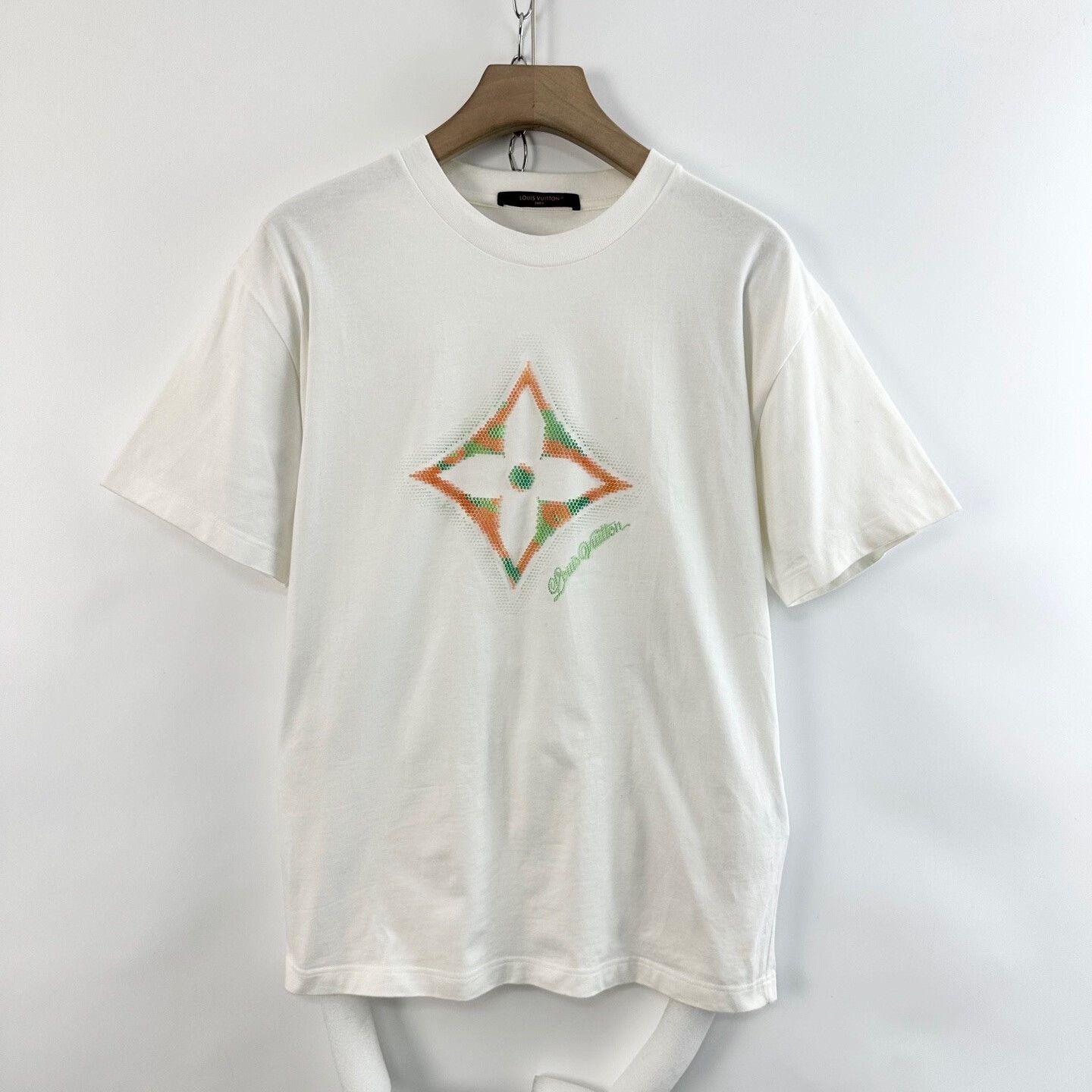 Louis Vuitton Louis Vuitton 25SS Men's Clover Rhinestone Logo Tee Size US M / EU 48-50 / 2 - 1 Thumbnail