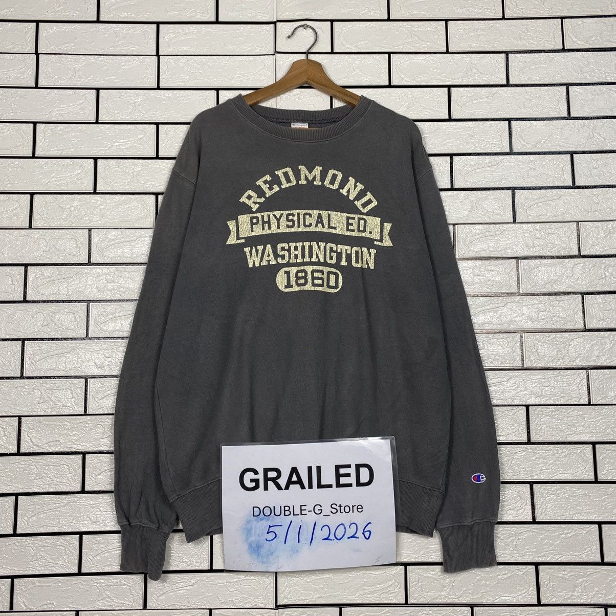 Japanese Brand 📌Vintage Sweatshirt Champion Big Log Spell Out Size US XL / EU 56 / 4 - 1 Thumbnail