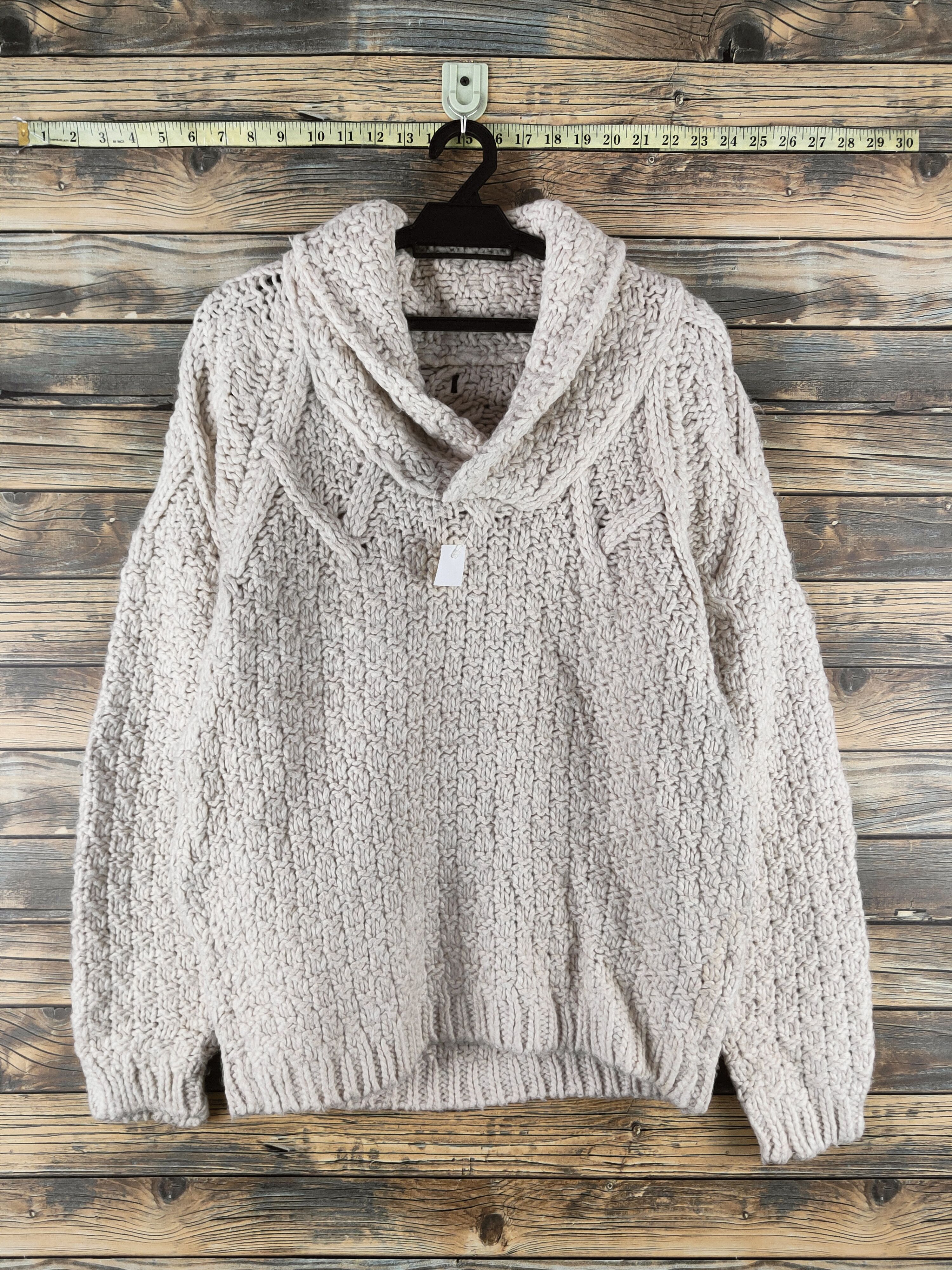 Japanese Brand DL Vintage knit Ivory Knitwear Sweatshirts #46-578 Size M / US 6-8 / IT 42-44 - 1 Thumbnail