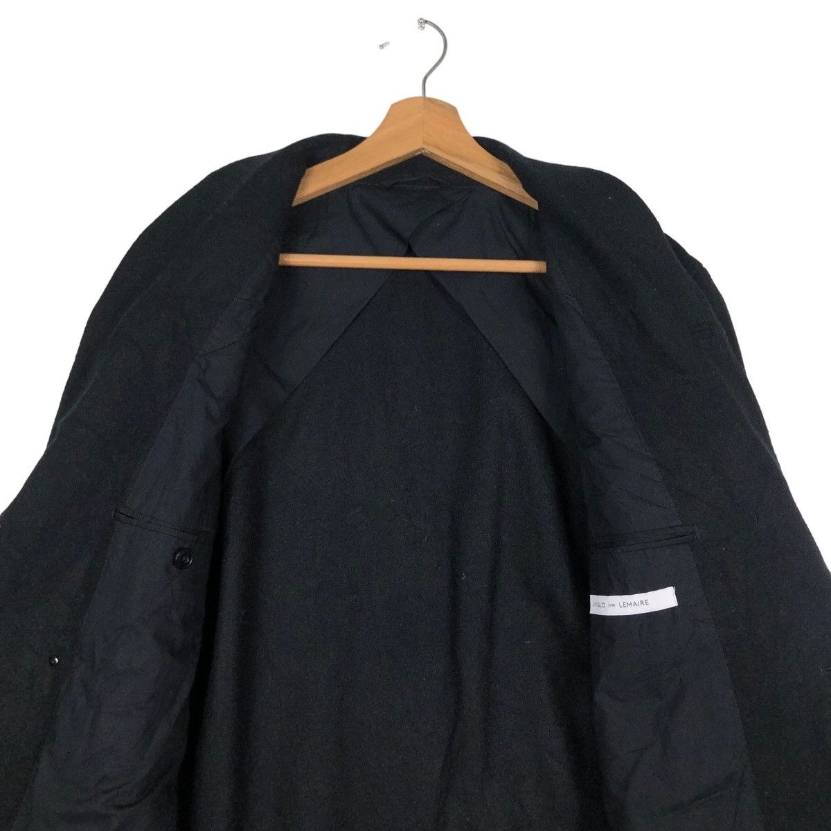 Lemaire 🔥Rich Black Long Fly Jacket Double Breast Uniqlo Lemaire Size US S / EU 44-46 / 1 - 14 Thumbnail