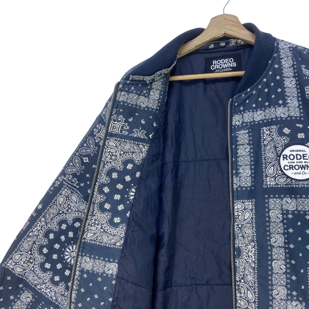 Japanese Brand Rodeo Crowns And Co. Wide Bowl Paisley Bomber Style Size US M / EU 48-50 / 2 - 12 Thumbnail