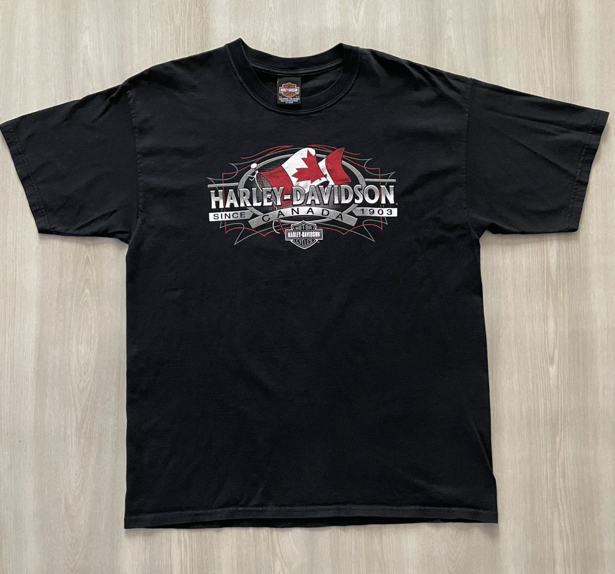 Harley Davidson VTG 2001 Harley Davidson Canada Medicine Hat Tee XL Size US XL / EU 56 / 4 - 3 Thumbnail