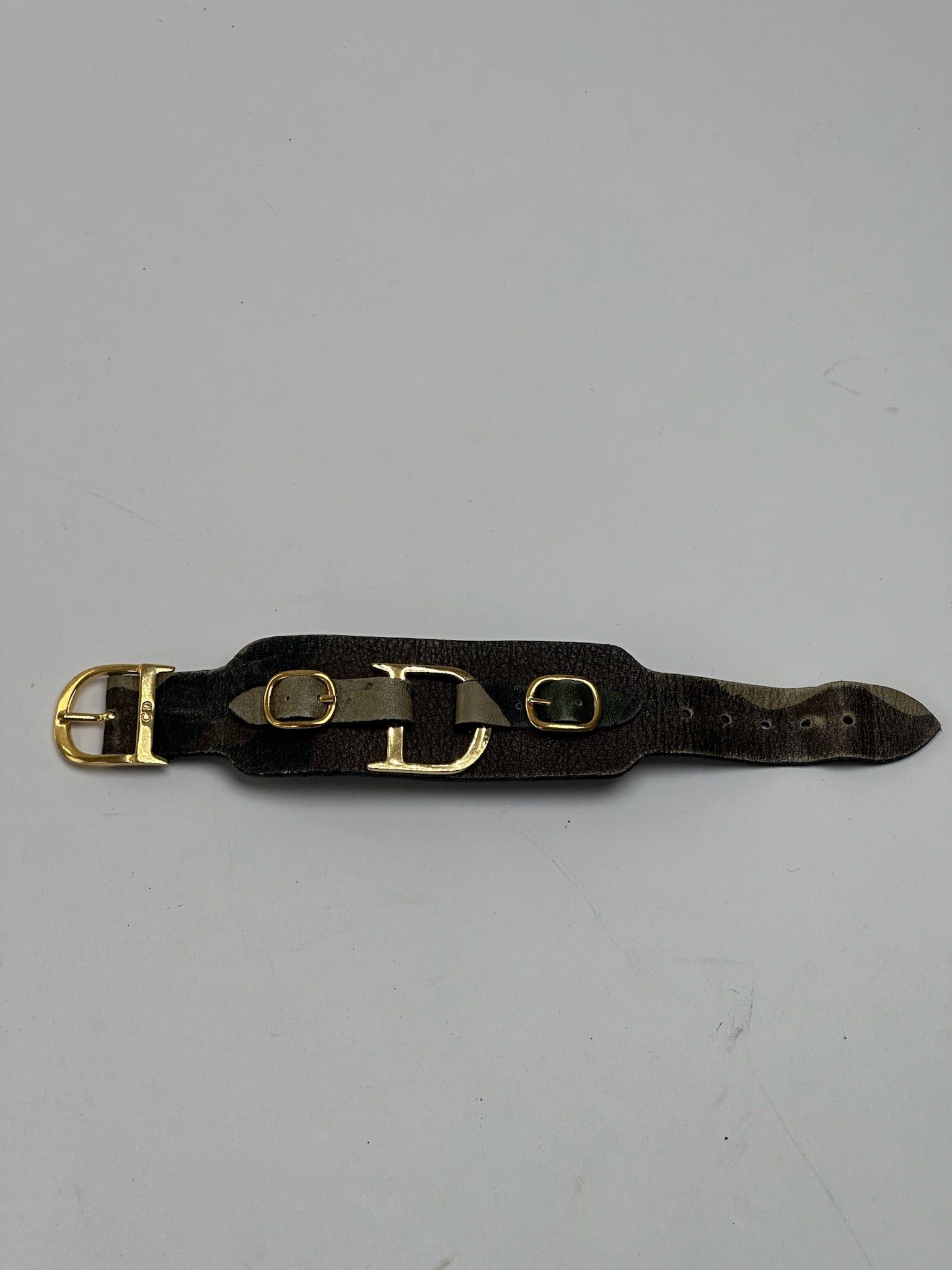 Dior Vintage Leather bracelet Black red Size ONE SIZE - 1 Thumbnail