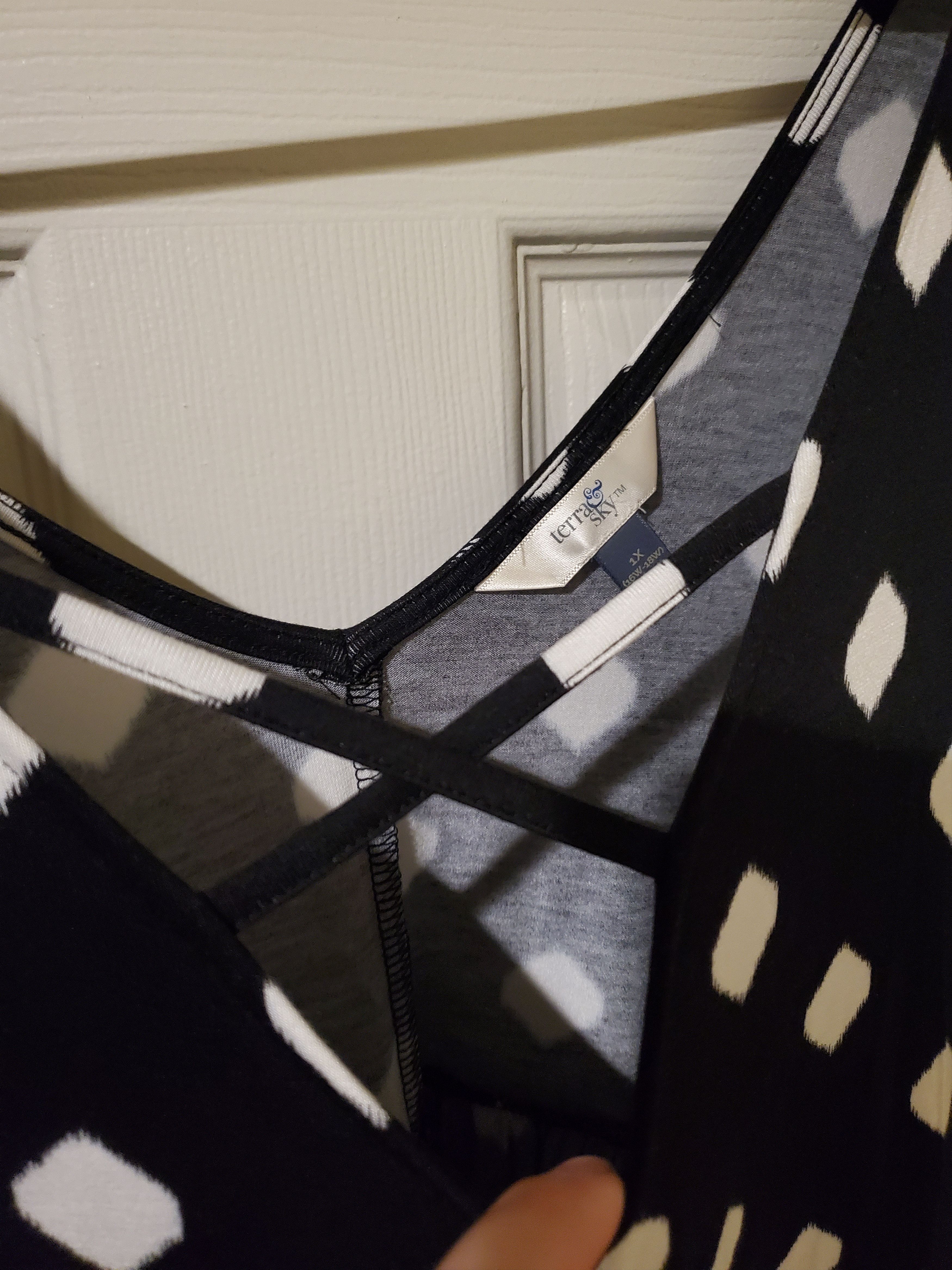 Other Black and white polka diamond tank top blouse Size XXL / US 16-18 / IT 52-54 - 2 Thumbnail