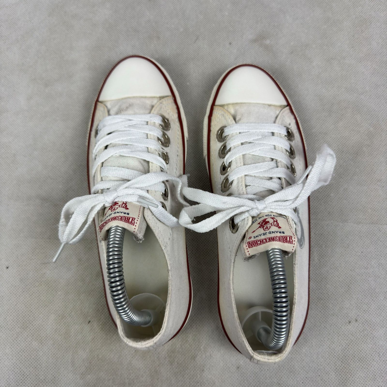 True Religion True Religion TR114101W Women White Cotton Skate Shoes 7.5 Size US 7.5 / IT 37.5 - 3 Thumbnail