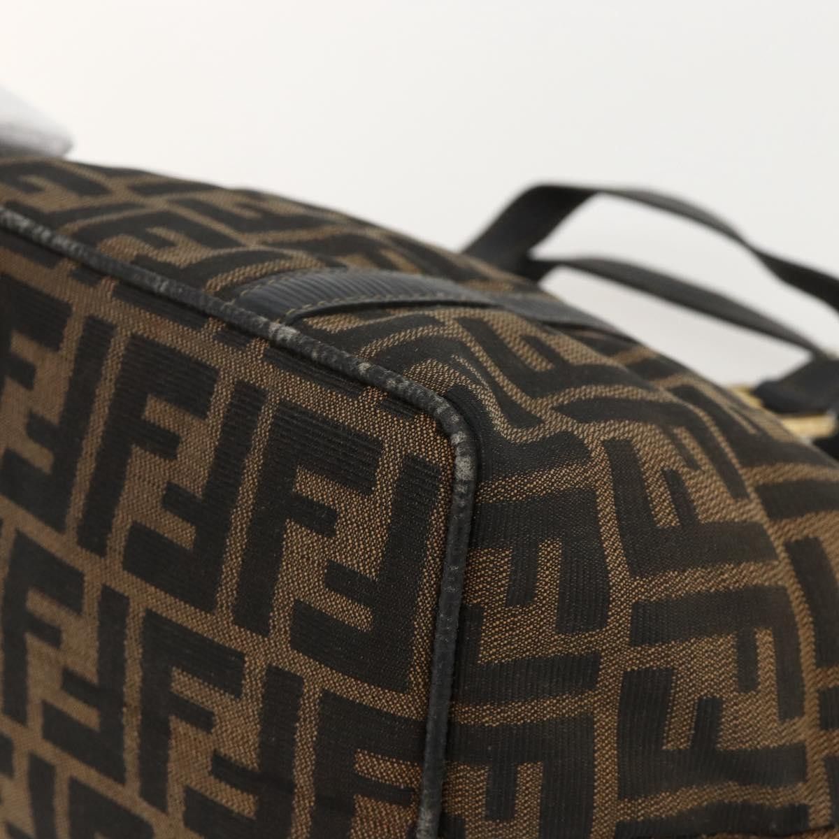 Fendi FENDI Zucca Canvas Hand Bag Brown Black Auth 175625 - Size ONE SIZE - 9 Thumbnail