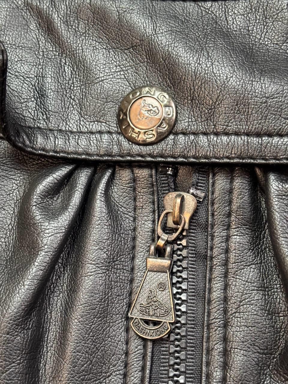 Vintage 90s Vintage Oversized Multi-Pocket Leather Field Jacket Size US L / EU 52-54 / 3 - 11 Thumbnail