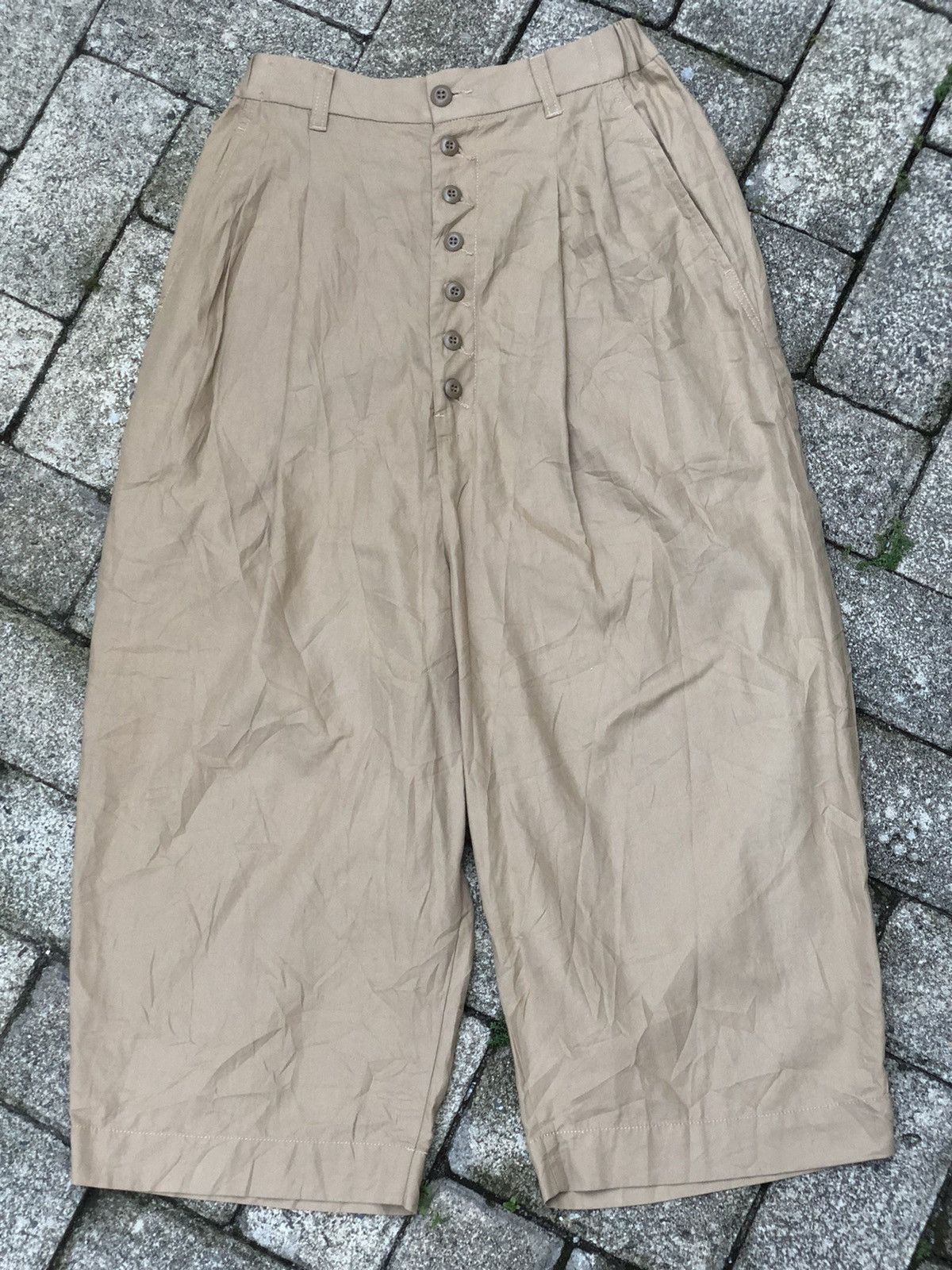 image of Cabane De Zucca x Issey Miyake Zucca Wideleg Ballon Pants in Brown, Men's (Size 29)