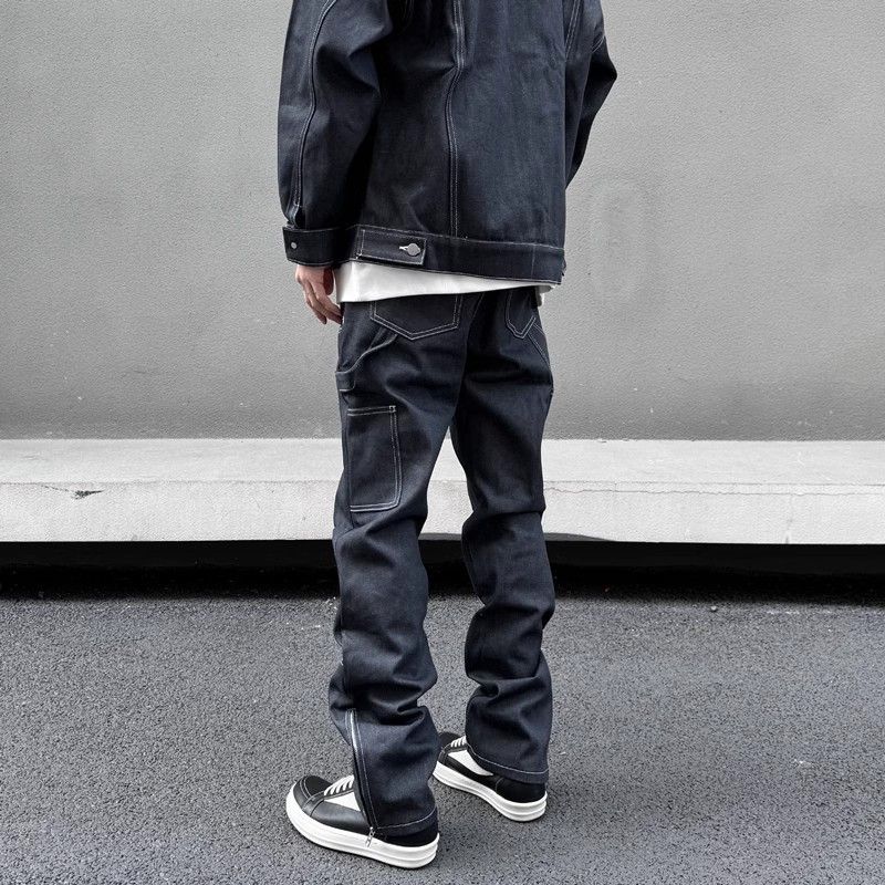 Japanese Brand × Jean × Vintage Retro Ankle Zipper Casual Logging Jeans Size US 33 - 3 Thumbnail