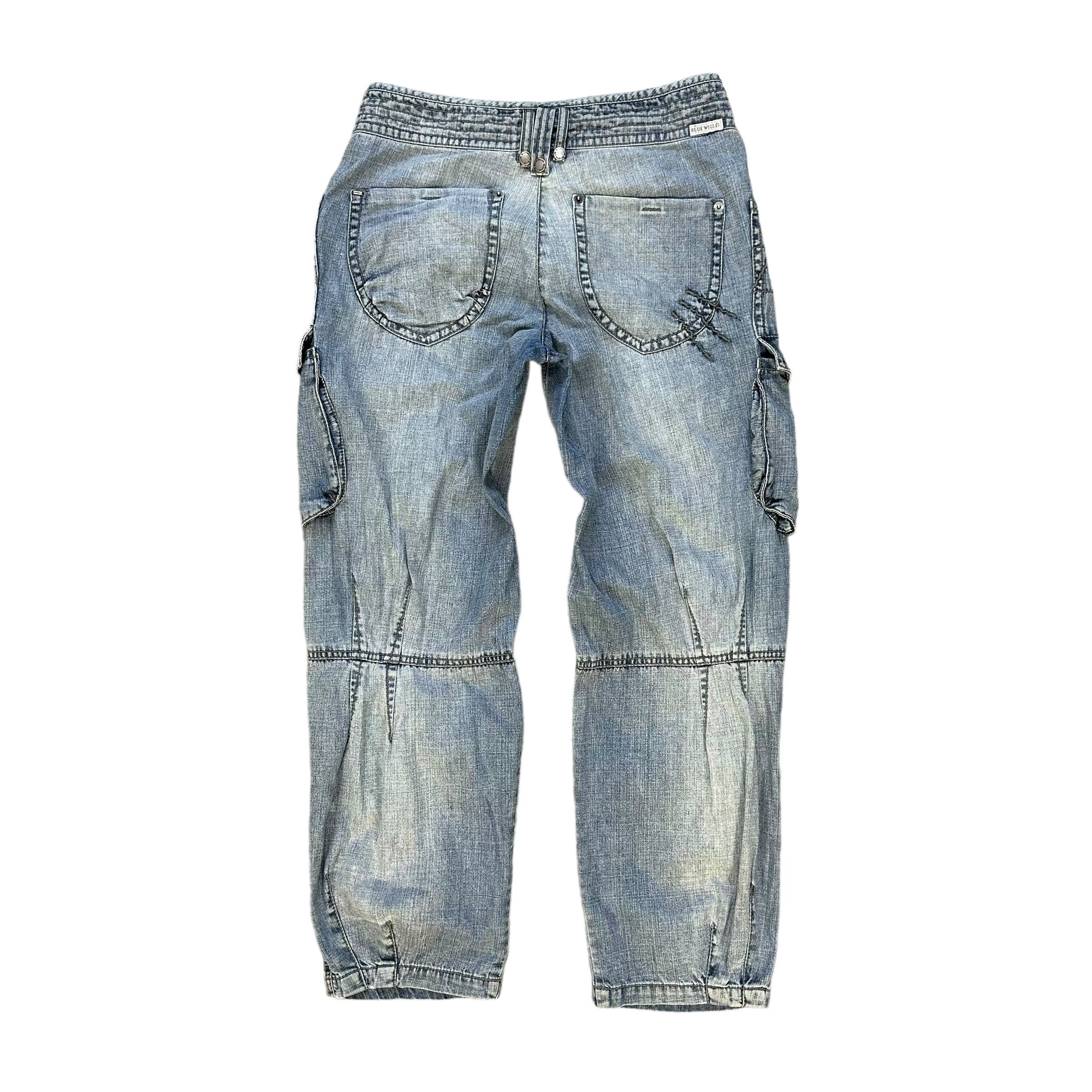 Vintage Blue Willi's Denmark Washed Cargo Jean Pant #A32-0734 Size 29" - 11 Thumbnail