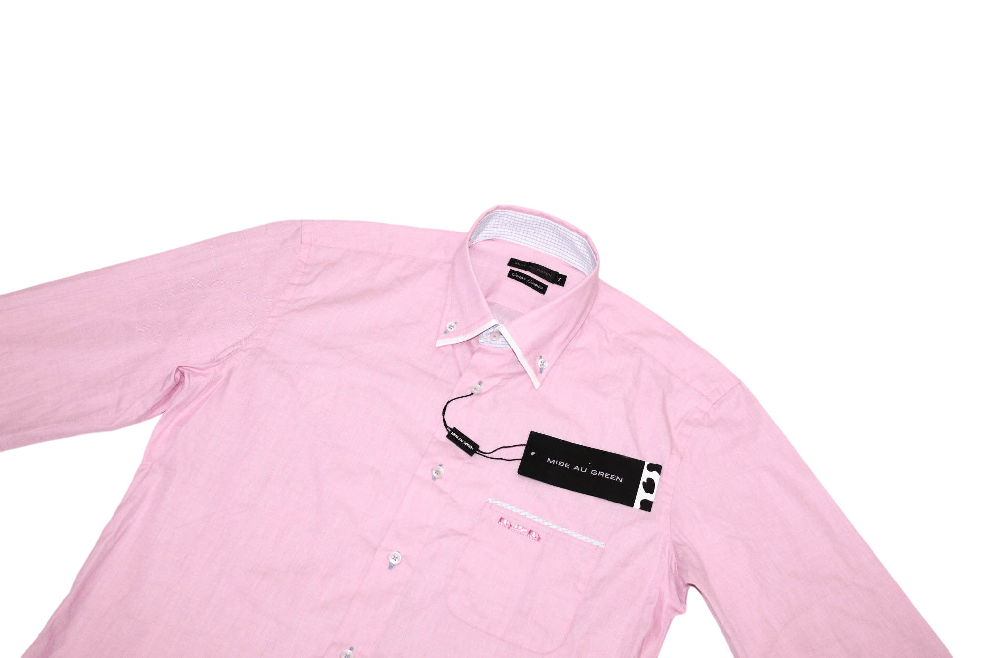 Other Mise Au Green Coupe Cintree Organic Cotton Casual Shirt Size US S / EU 44-46 / 1 - 3 Thumbnail