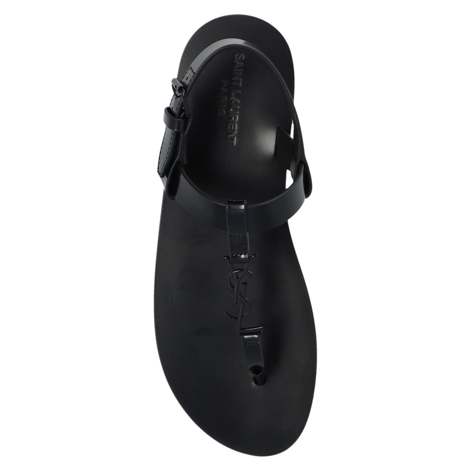 SAINT LAURENT Cassandre Black Thong Sandals New & Authentic