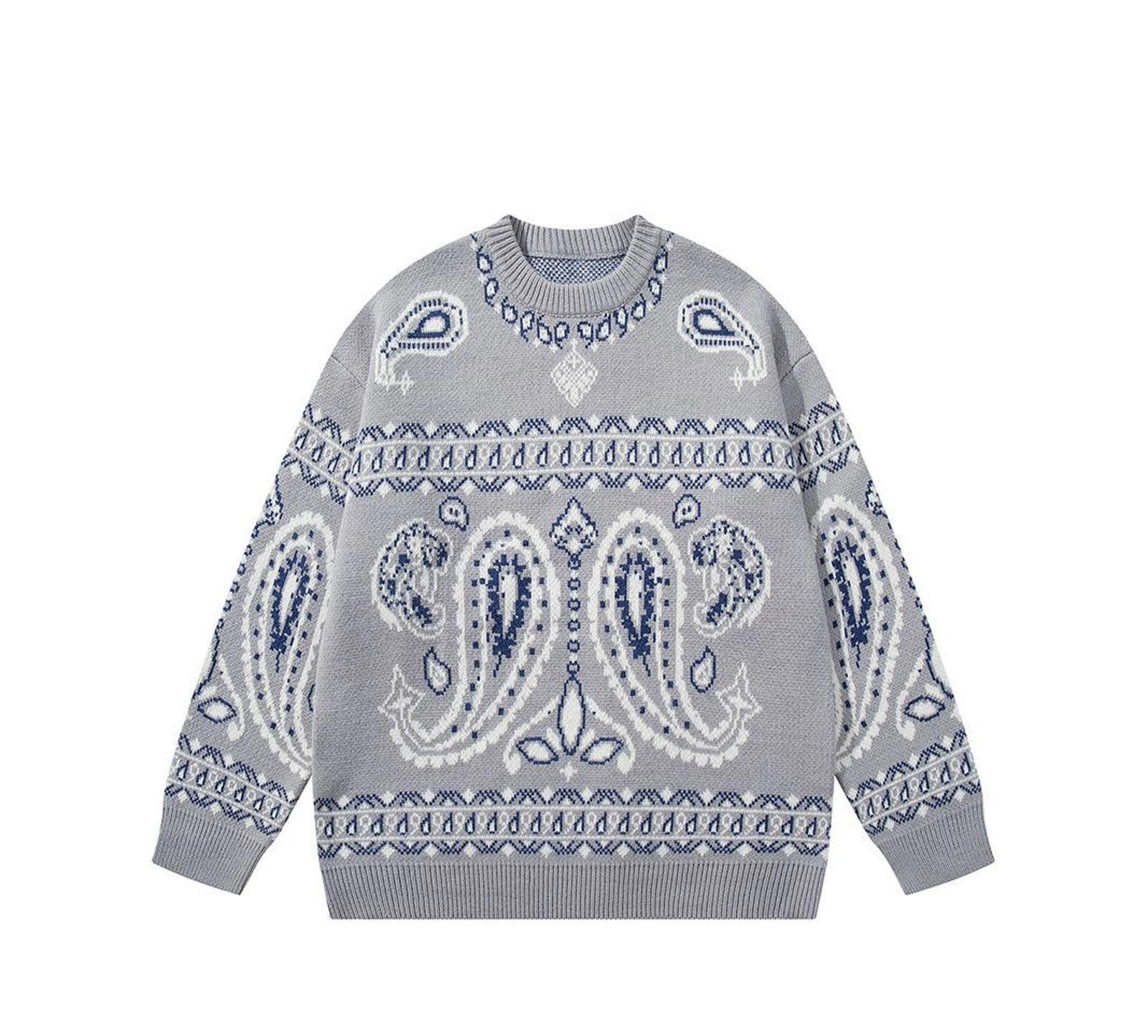 Japanese Brand Paisley Patterned Knit Sweater, Crewneck Sweater Size US M / EU 48-50 / 2 - 5 Thumbnail