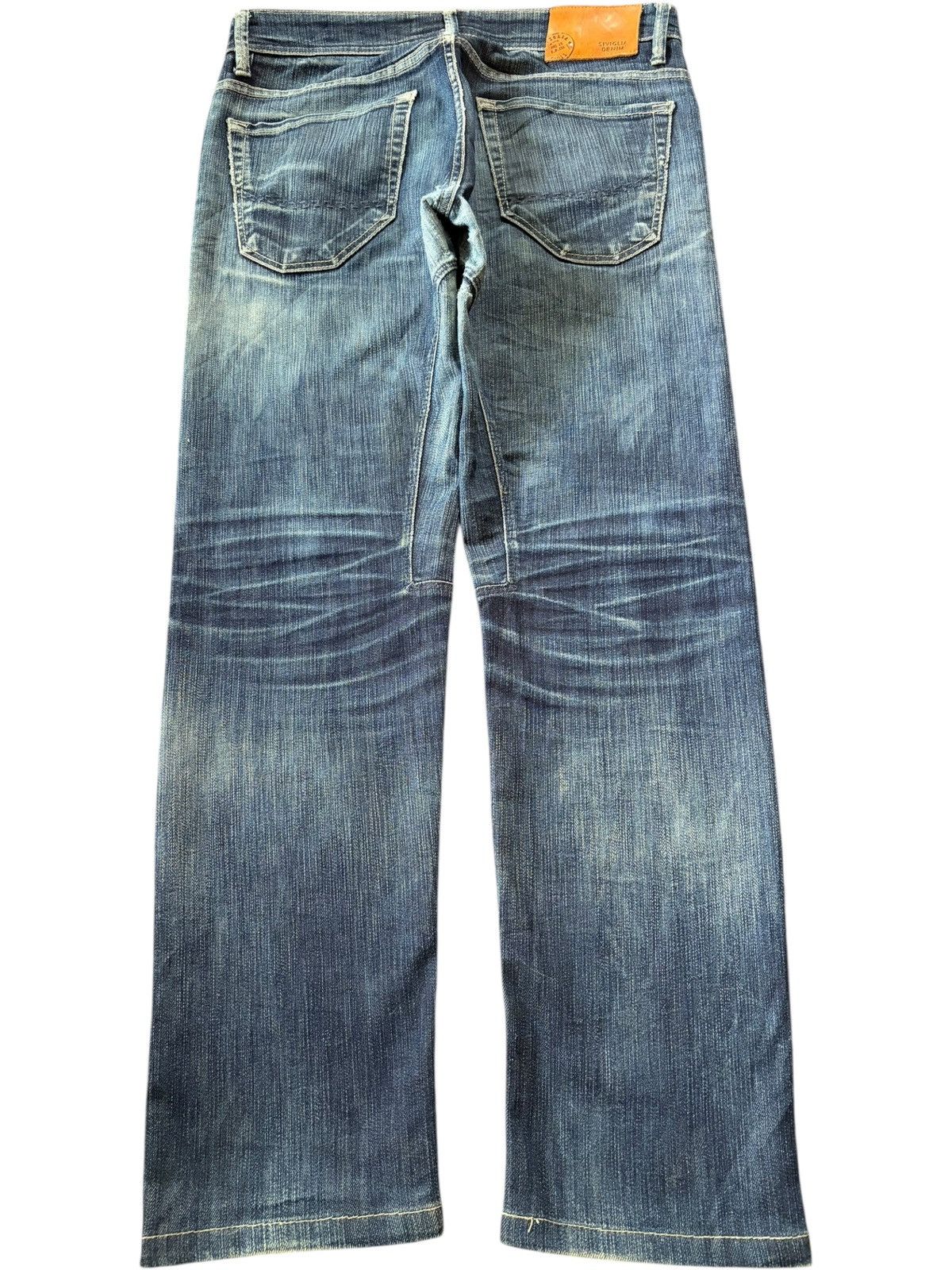 Siviglia Vintage Italy Siviglia Faded Wash Distressed Jeans Size 31" - 2 Thumbnail