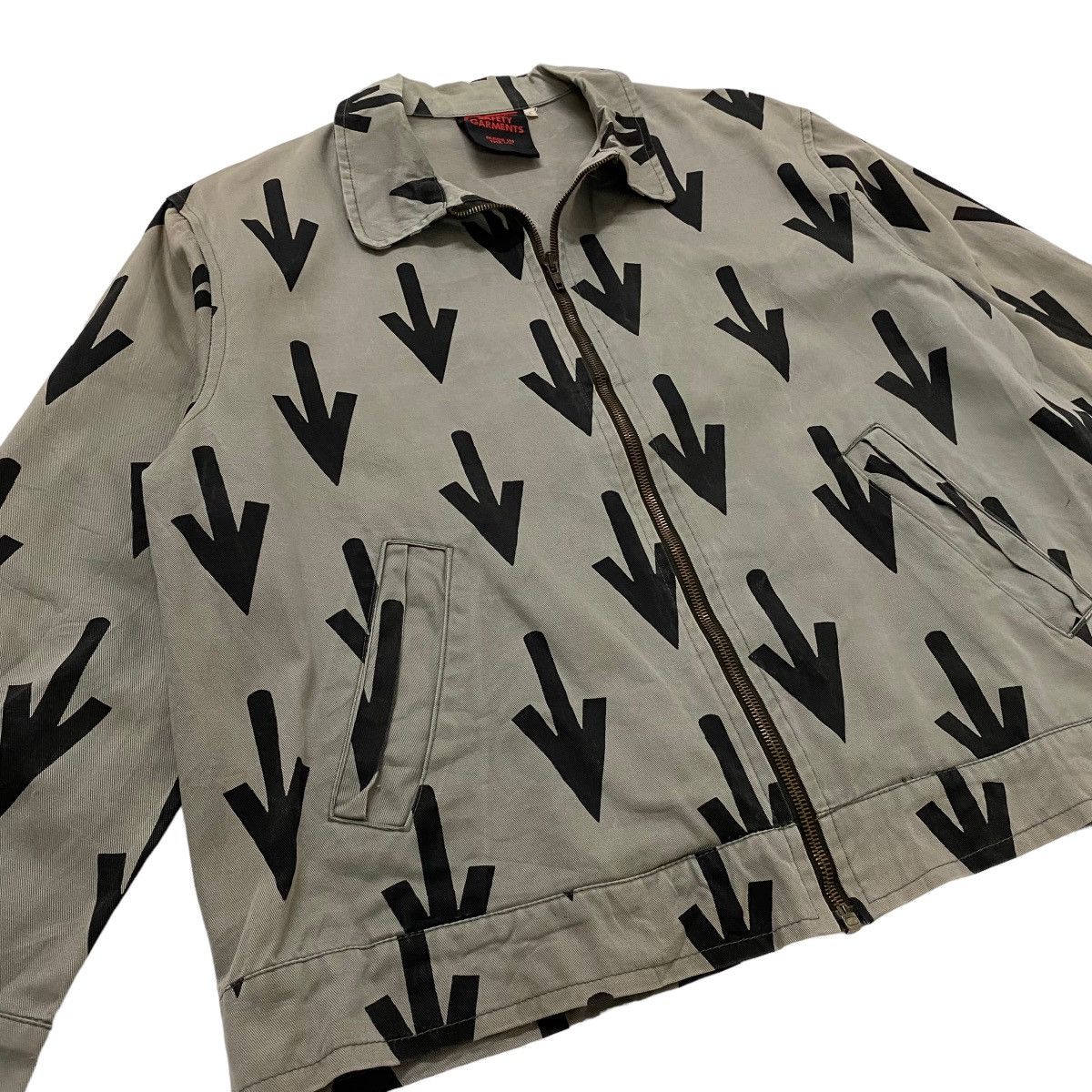 Vintage ⚡️POSE Safety Garment arrow design zipper jacket Size US M / EU 48-50 / 2 - 5 Thumbnail